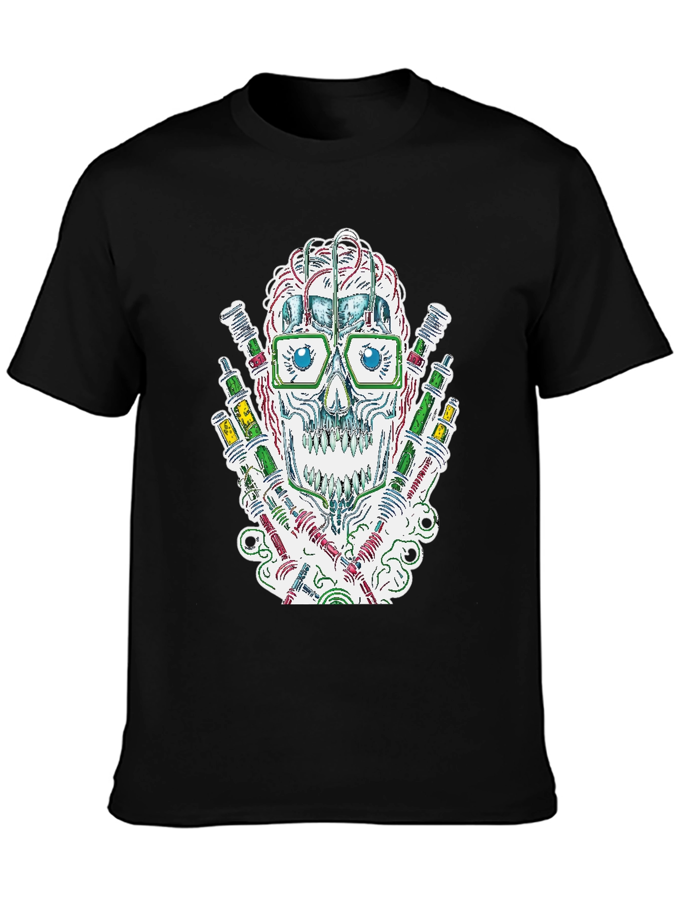 Skull & Test Tube T-Shirt - Science Style
