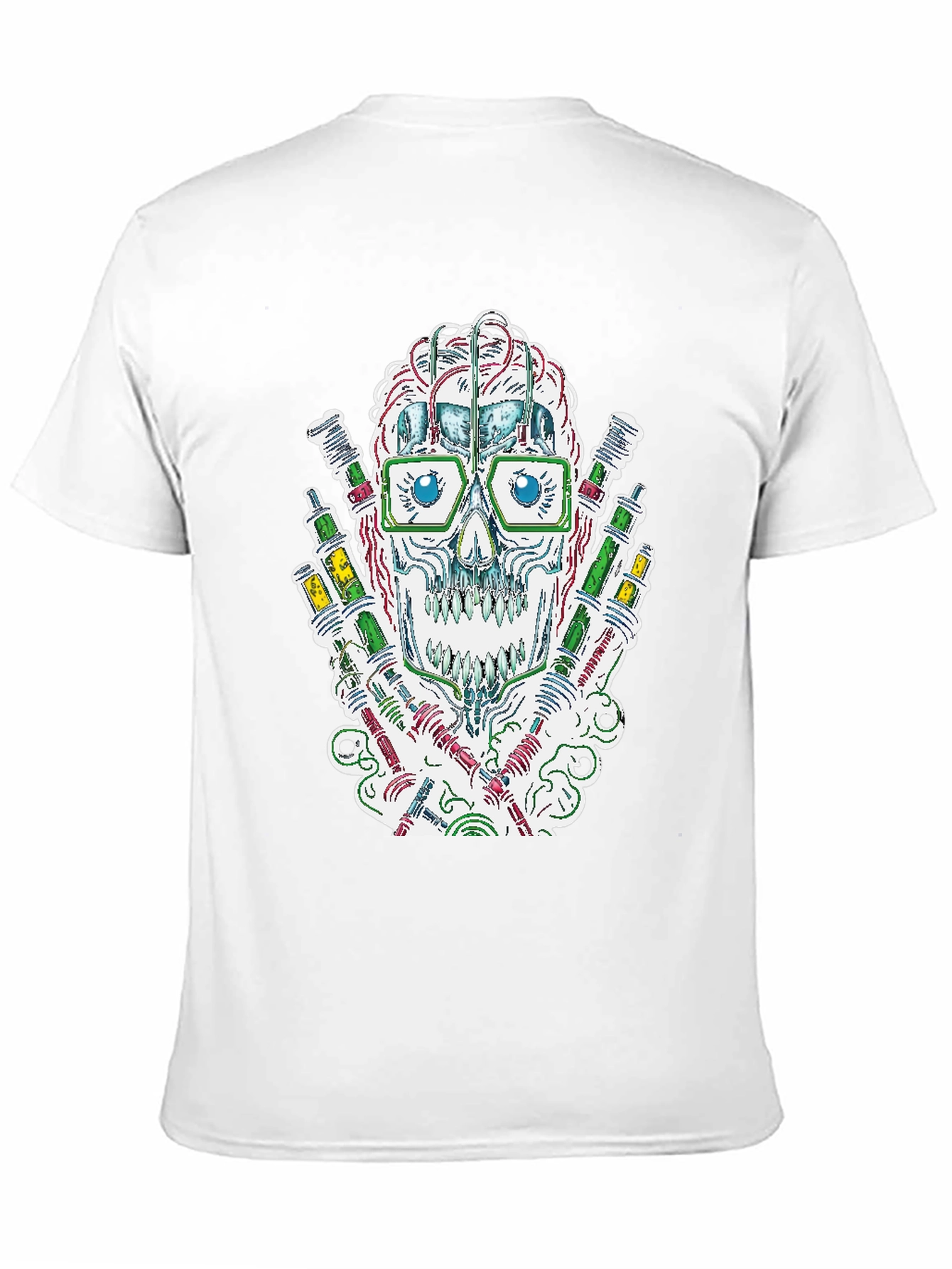 Skull & Test Tube T-Shirt - Science Style