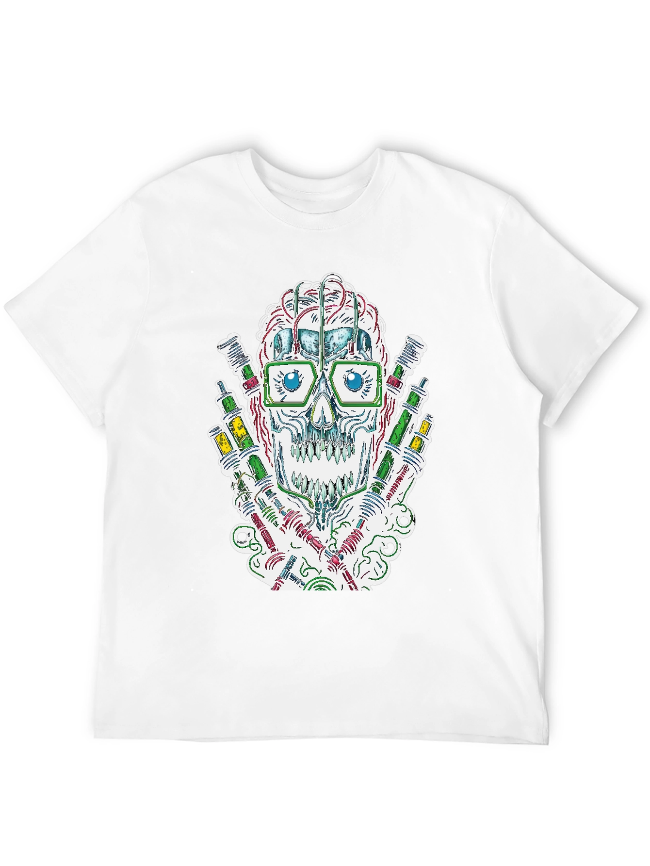 Skull & Test Tube T-Shirt - Science Style