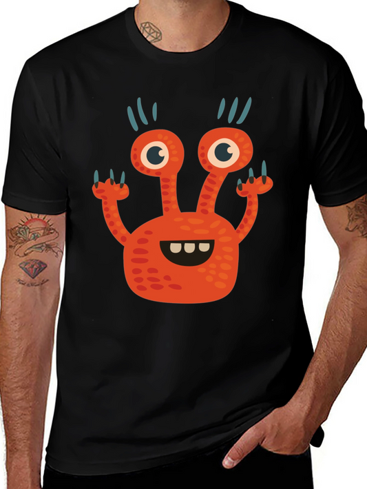 Monster Graphic Tee - Fun Black T-Shirt
