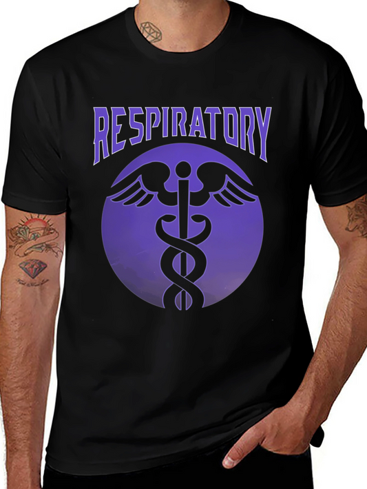 Respiratory Therapist Caduceus T-Shirt - Black