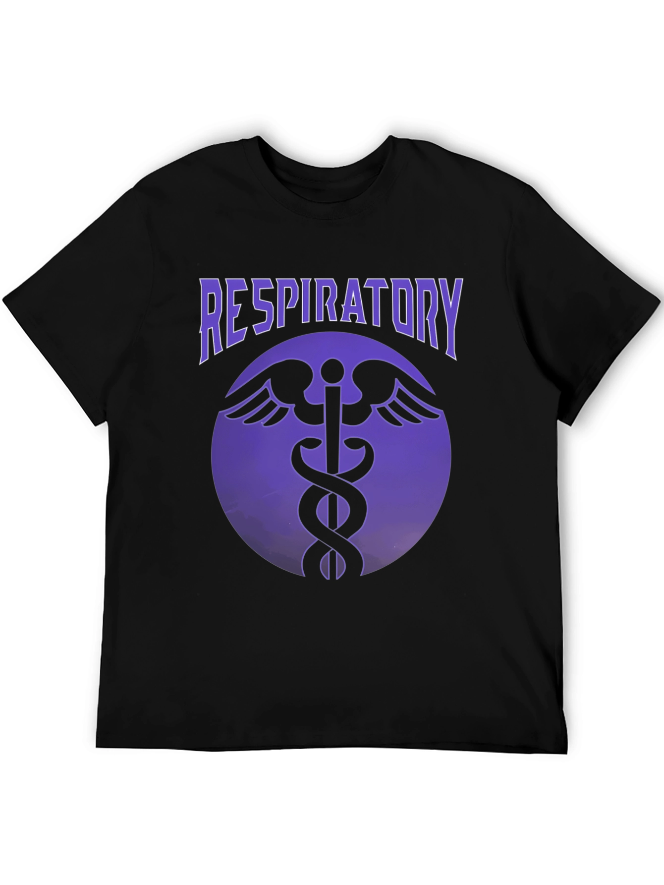 Respiratory Therapist Caduceus T-Shirt - Black
