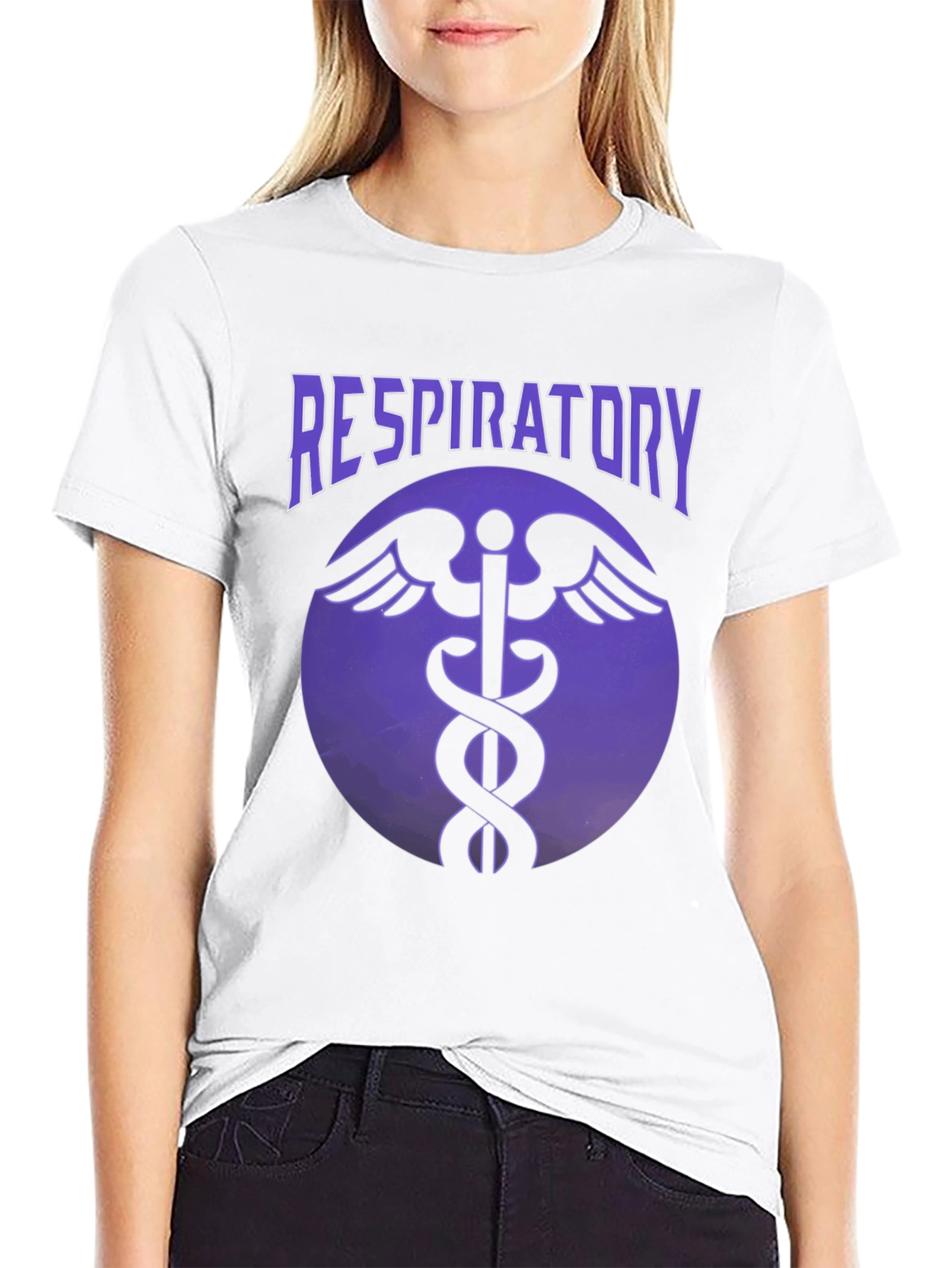 Respiratory Therapist Caduceus T-Shirt - Black