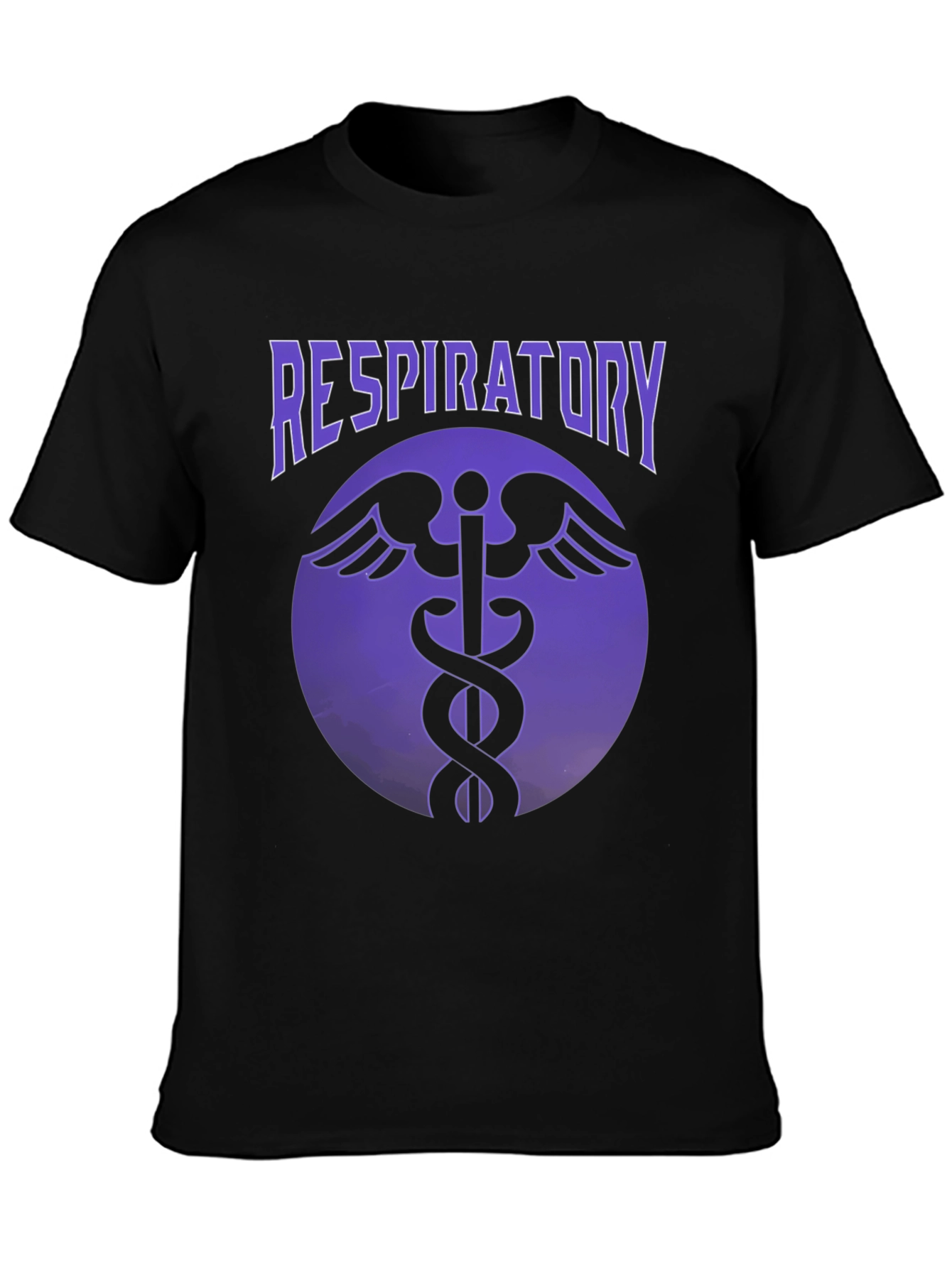 Respiratory Therapist Caduceus T-Shirt - Black