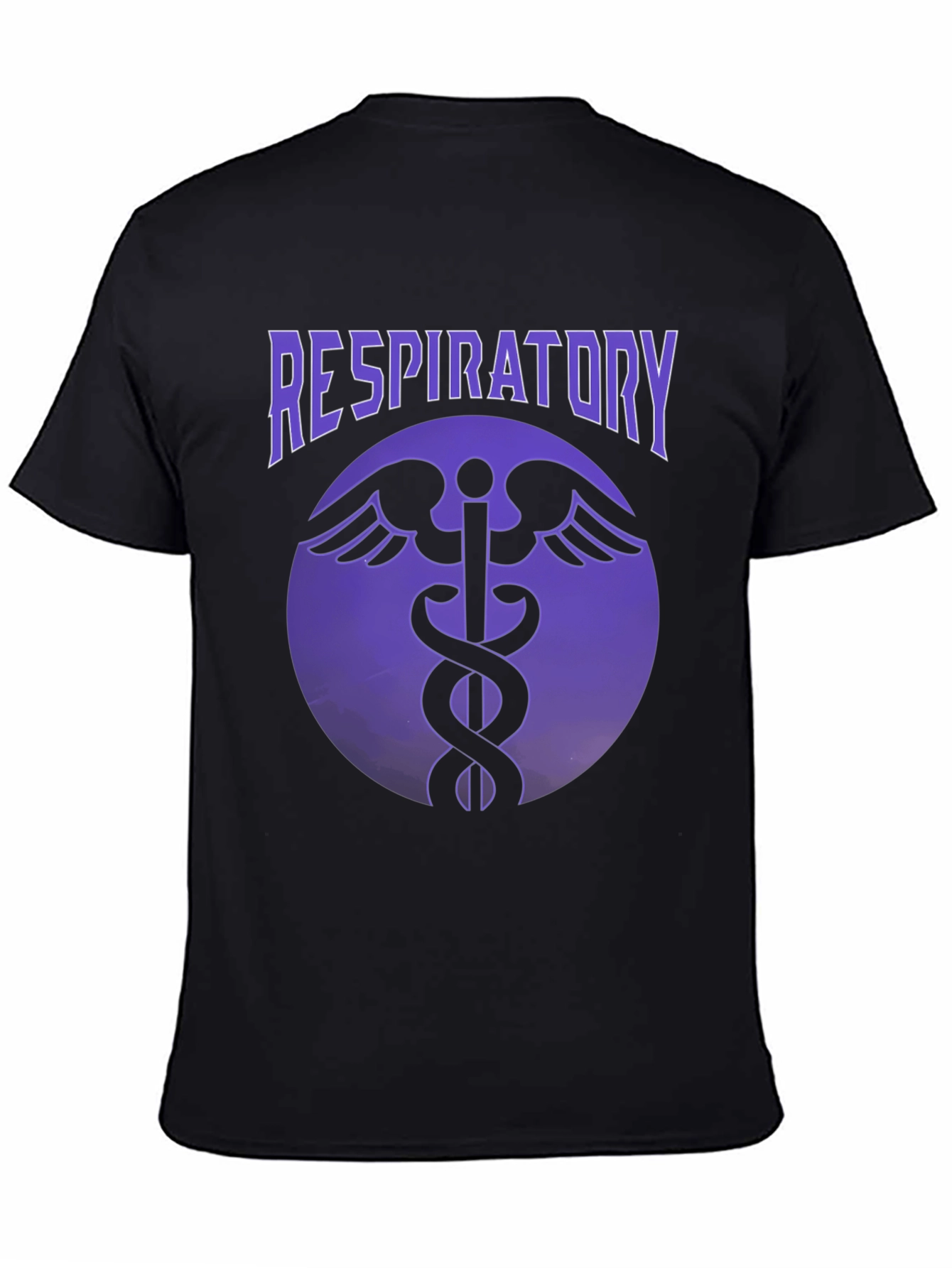 Respiratory Therapist Caduceus T-Shirt - Black