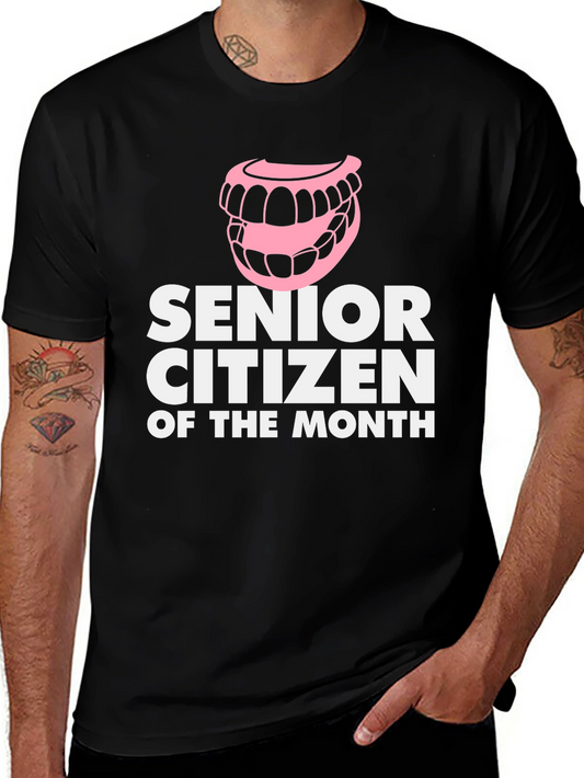Senior Citizen of the Month T-Shirt Funny Dentures