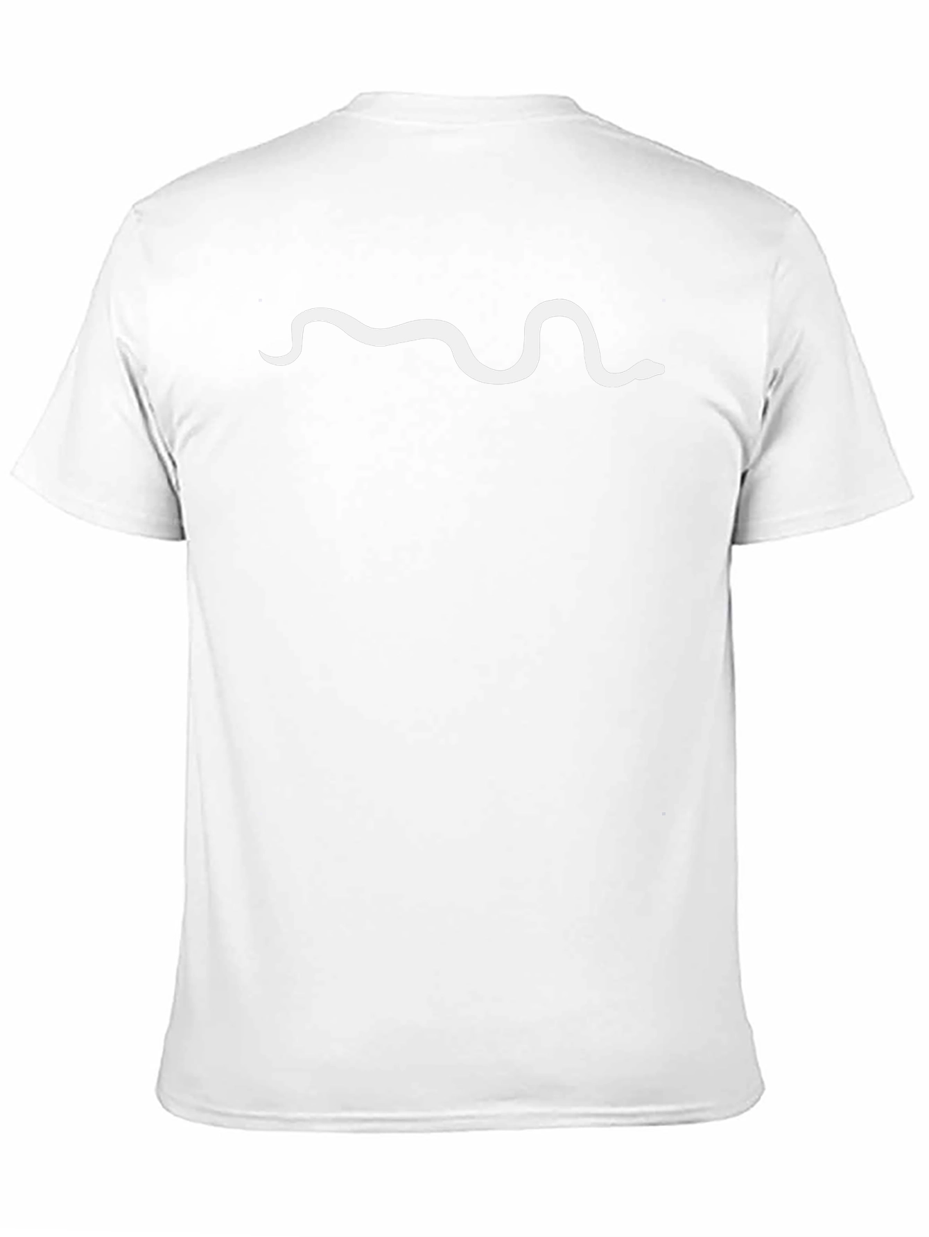 Minimalist Snake Line Art Tee - Black