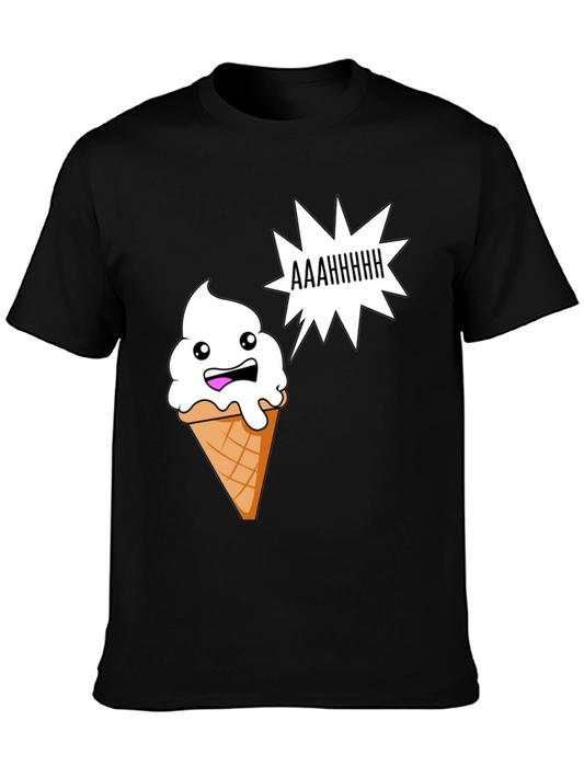 Funny Ice Cream Cone Graphic T-Shirt