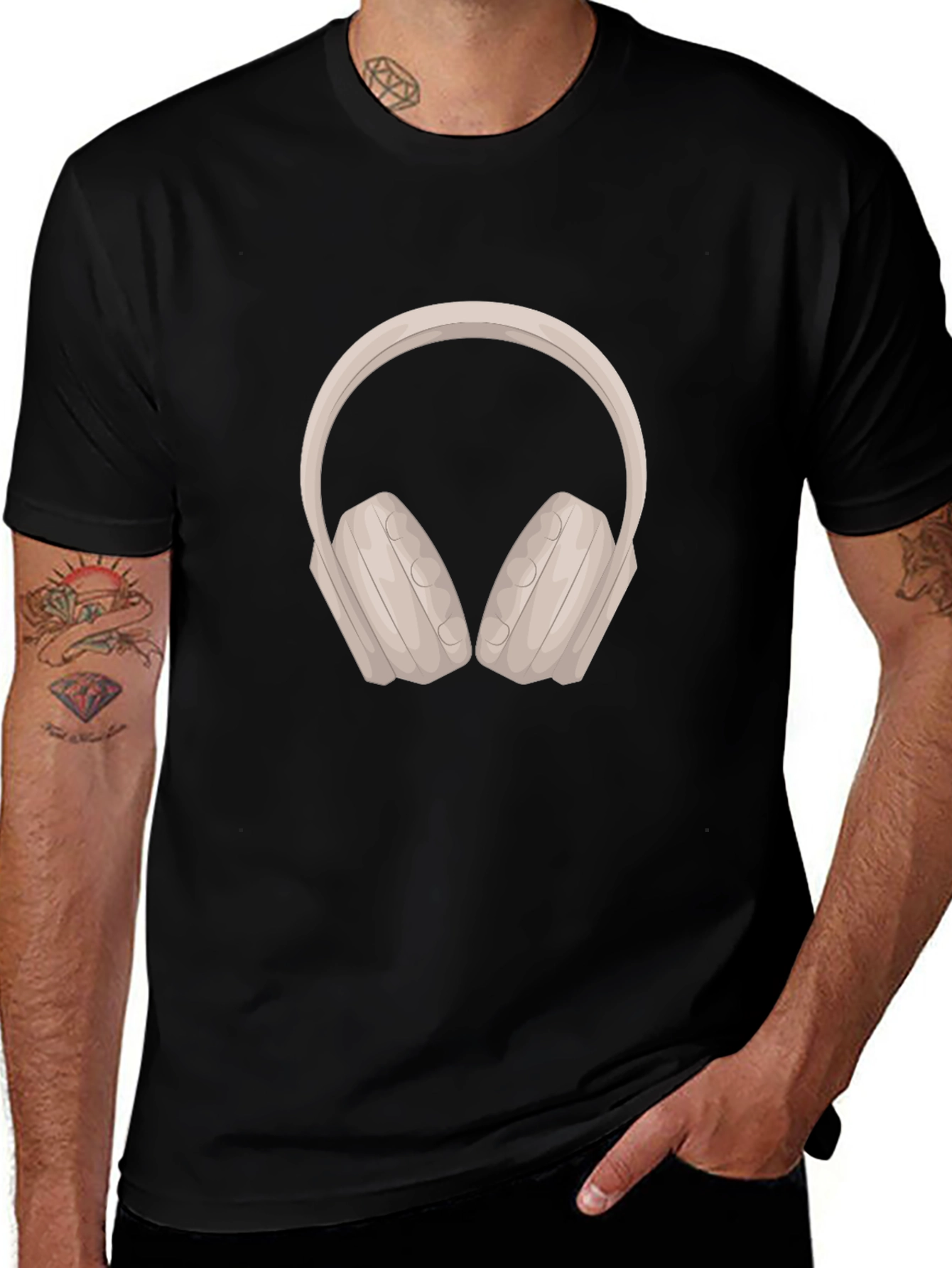 Headphone Graphic Tee - Stylish Music Lover T-Shirt