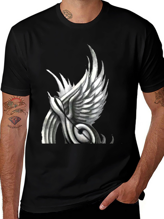 Winged Note Graphic T-Shirt