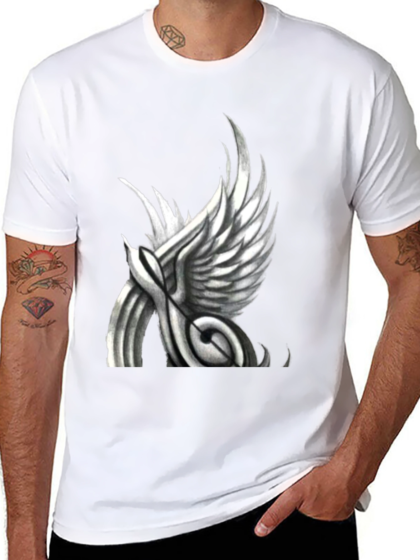 Winged Note Graphic T-Shirt