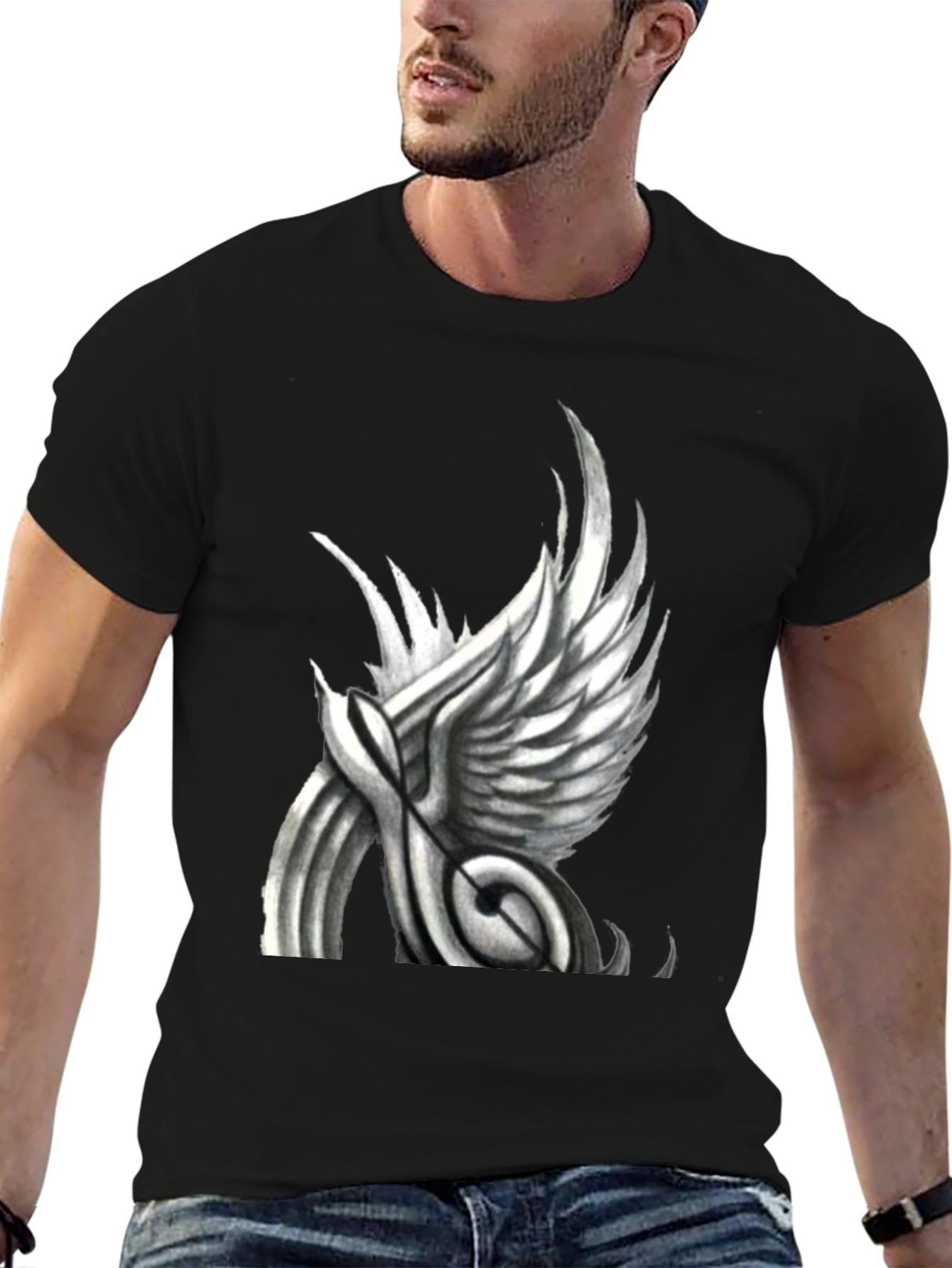Winged Note Graphic T-Shirt