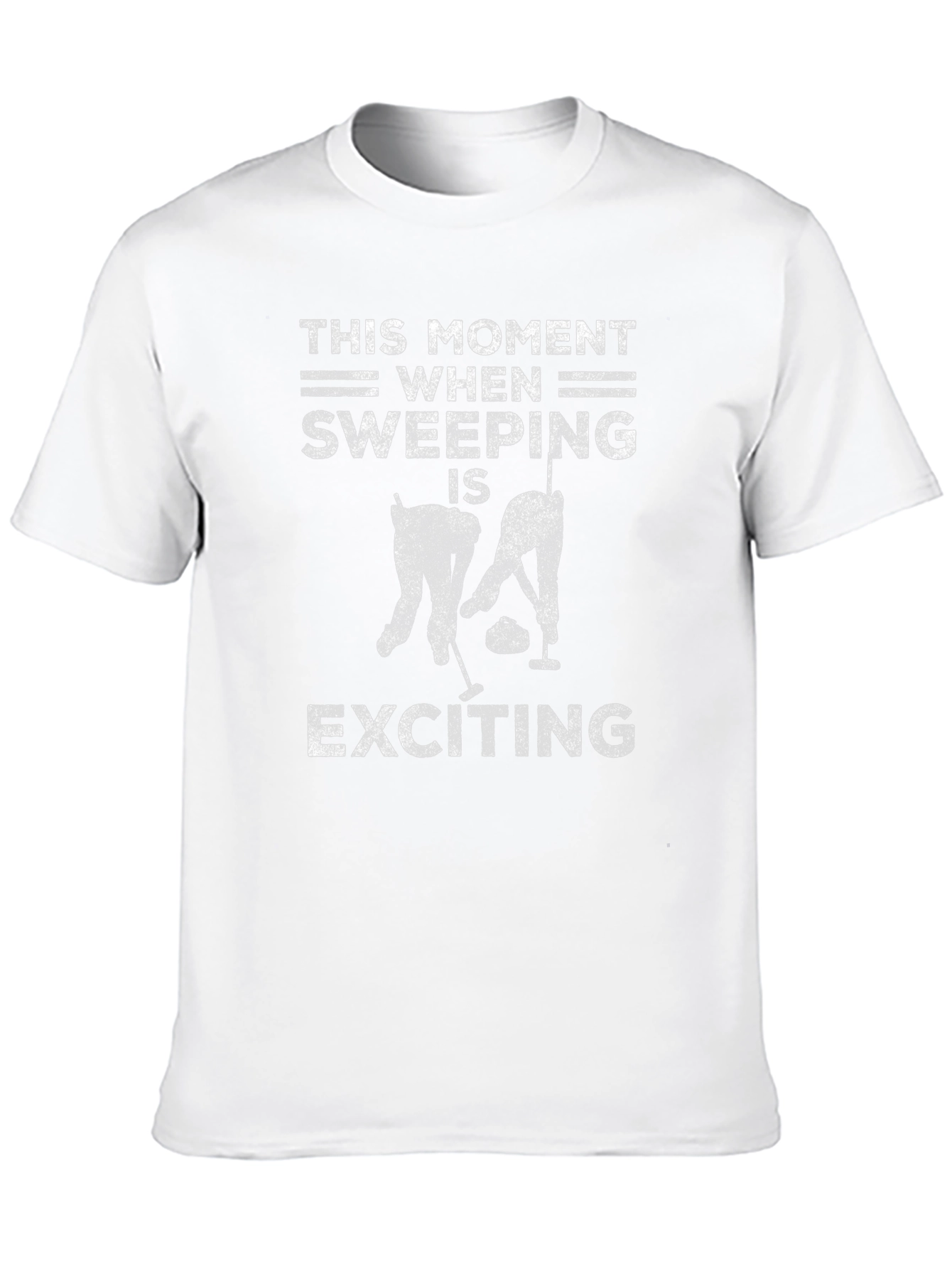 Curling Humor Graphic Tee - Sweeping is Exciting