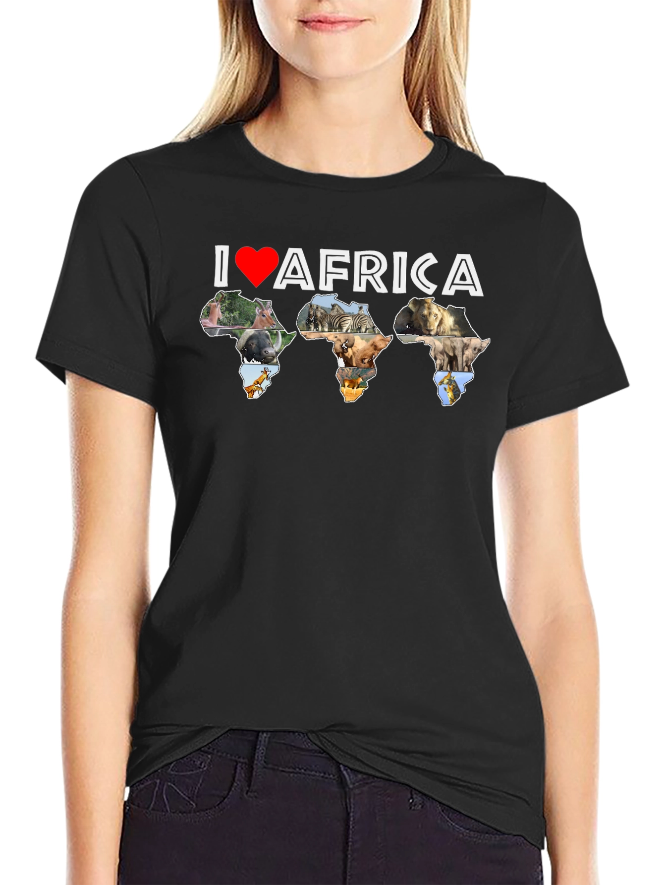I Love Africa T-Shirt - Wildlife Design