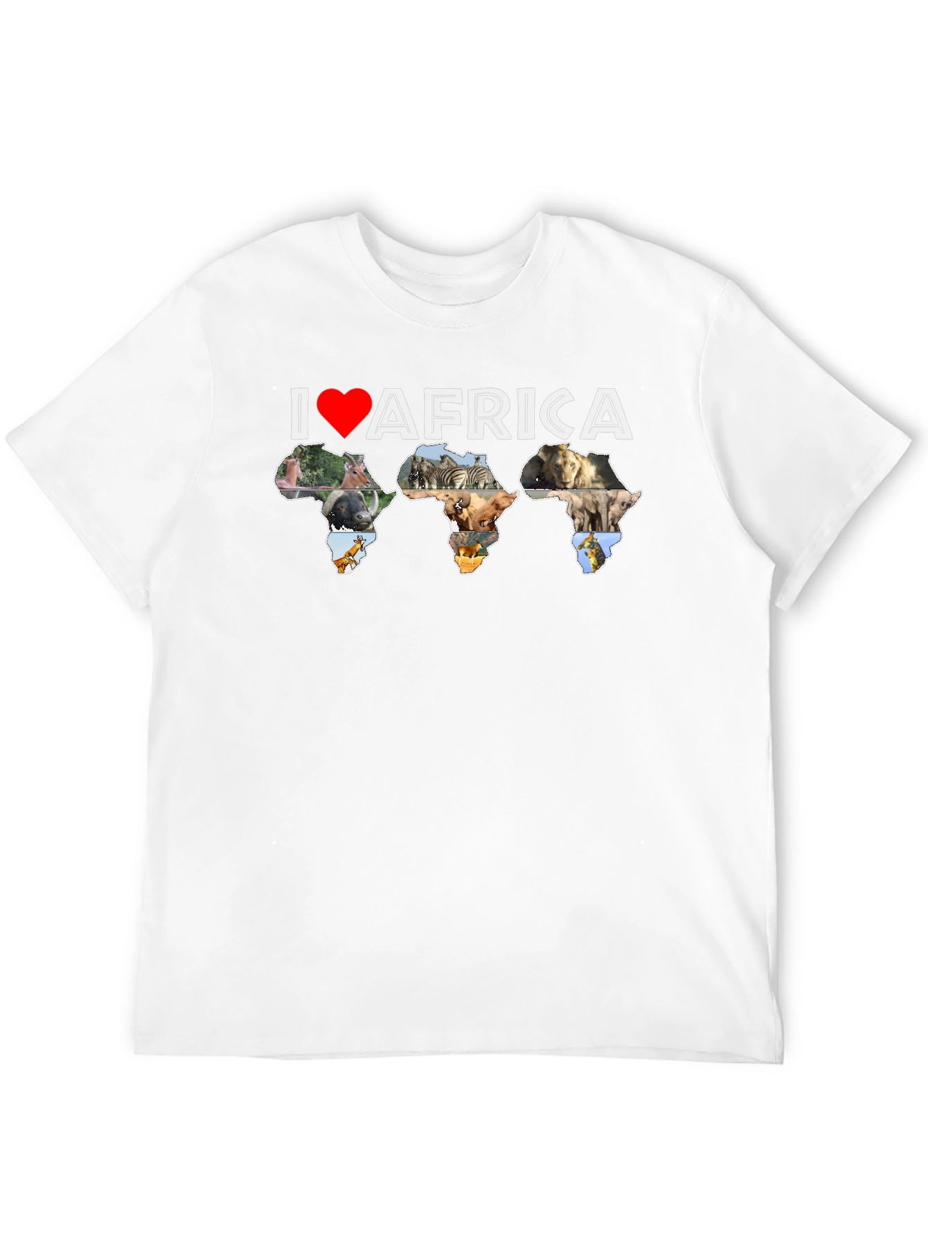 I Love Africa T-Shirt - Wildlife Design