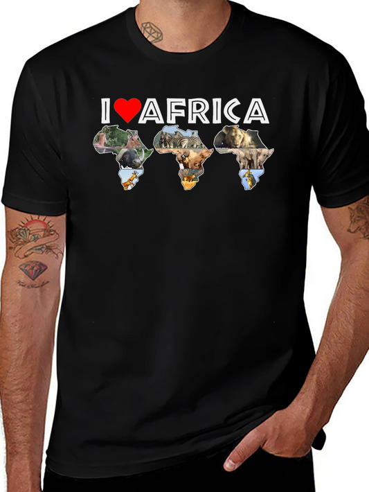 I Love Africa T-Shirt - Wildlife Design