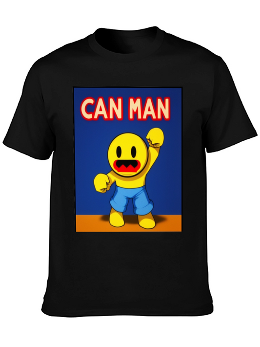Can Man Graphic Tee - Black Cotton Blend