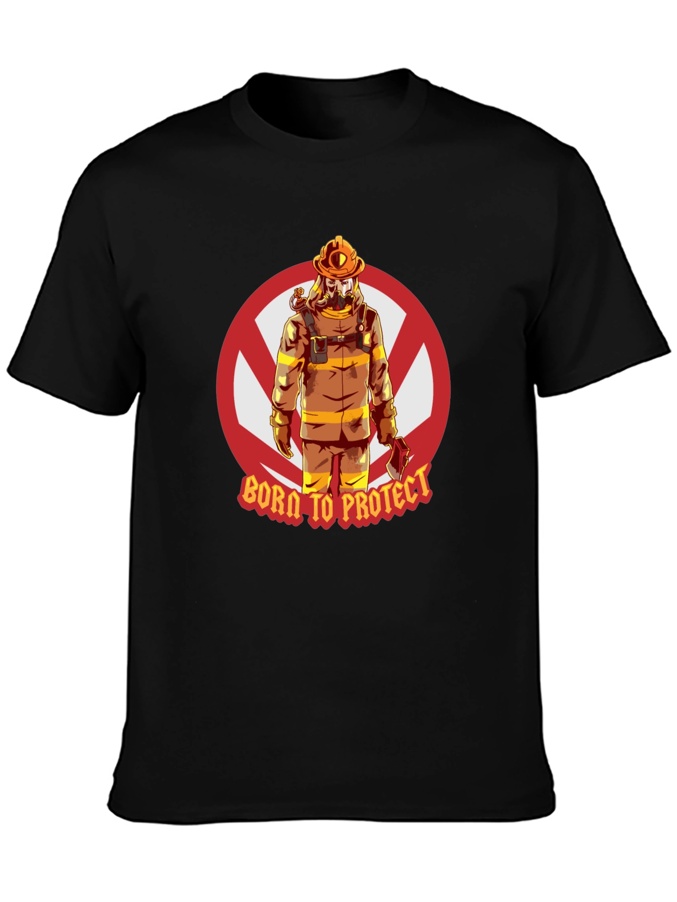 Born to Protect Firefighter Graphic T-Shirt