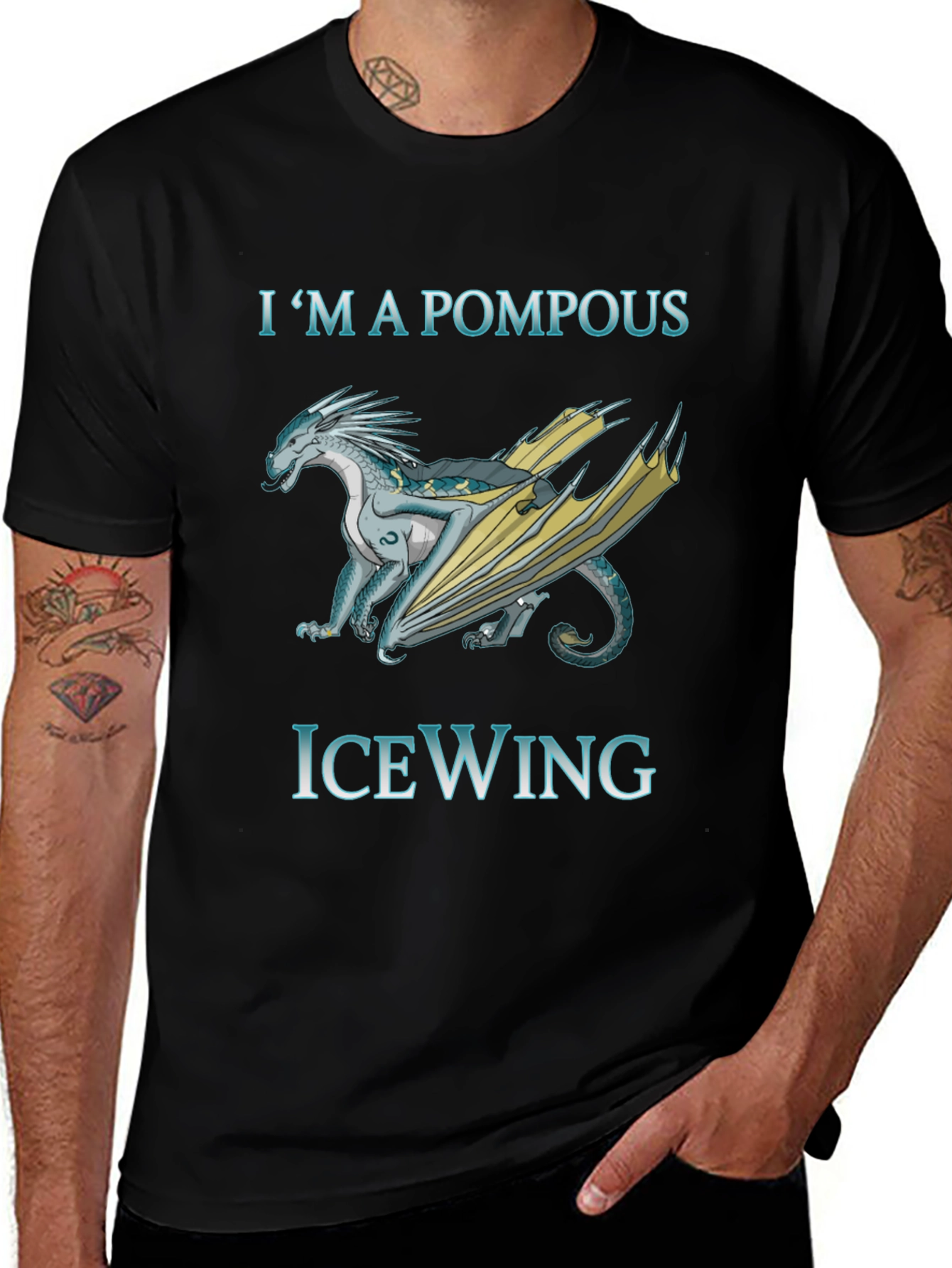 Pompous IceWing Dragon Graphic T-Shirt