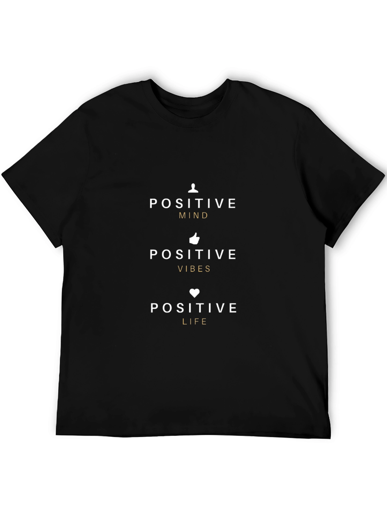Positive Mind Vibes Life Black T-Shirt