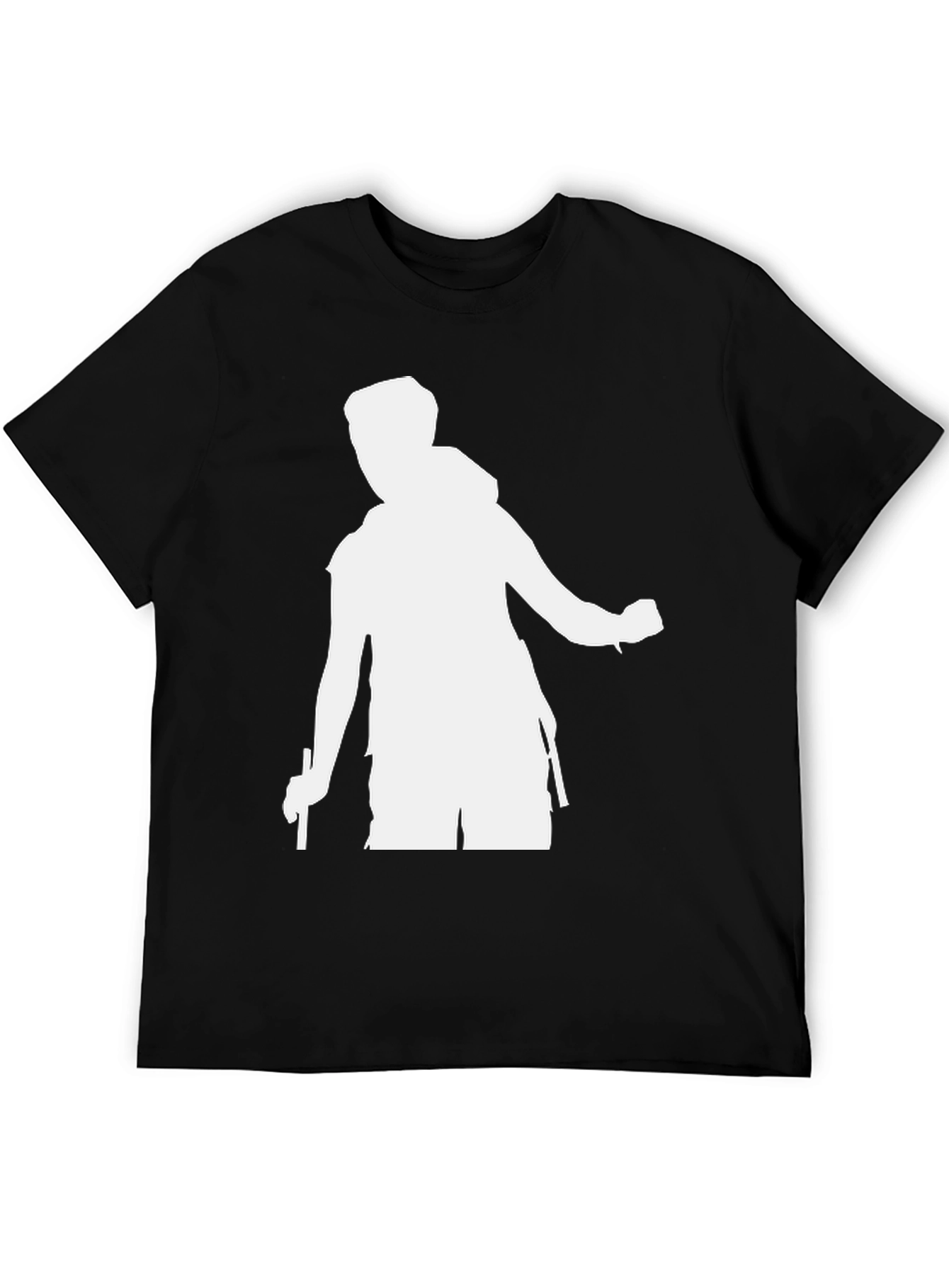 Mens Black T-Shirt - Hiking Silhouette