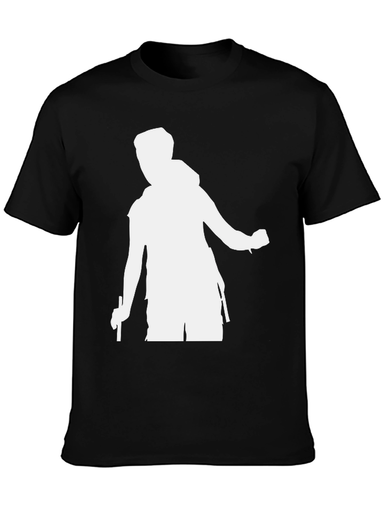 Mens Black T-Shirt - Hiking Silhouette