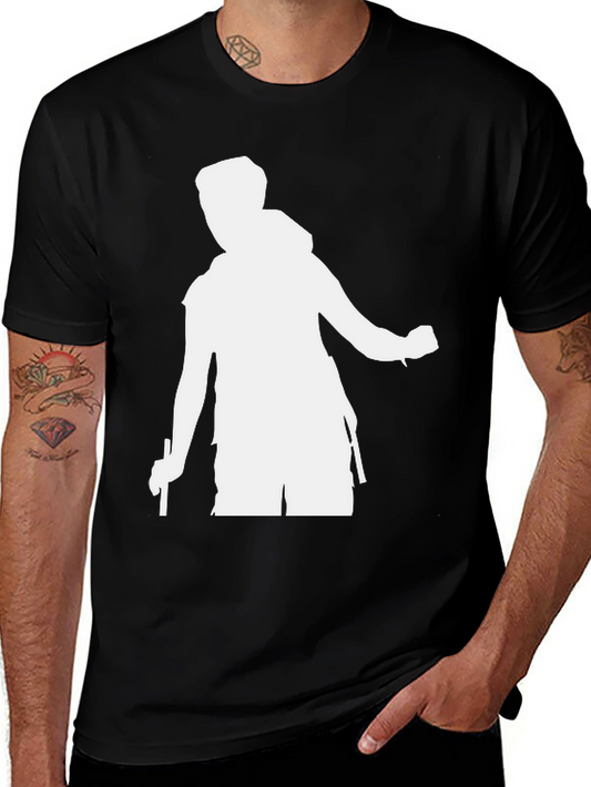 Mens Black T-Shirt - Hiking Silhouette
