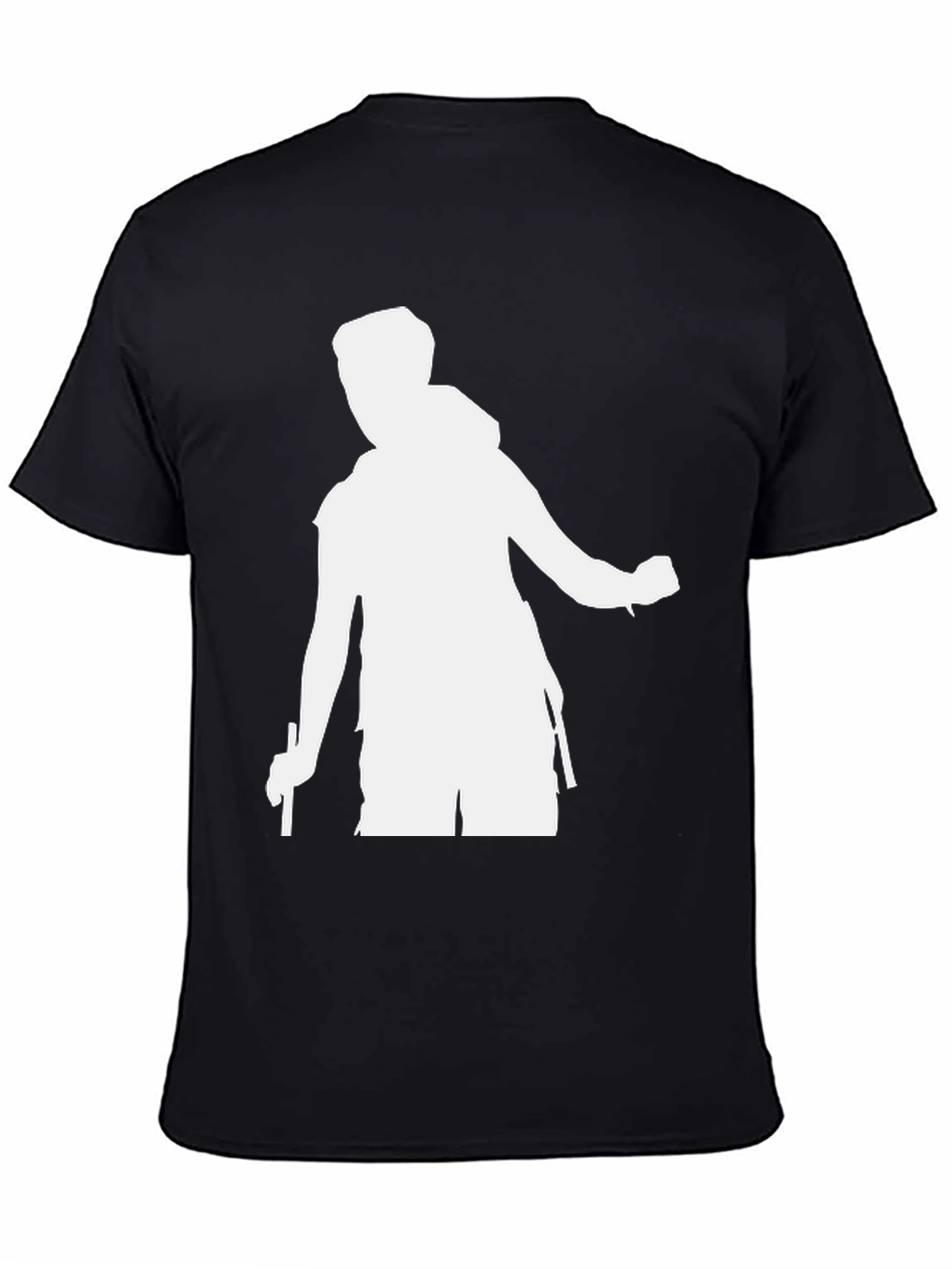 Mens Black T-Shirt - Hiking Silhouette