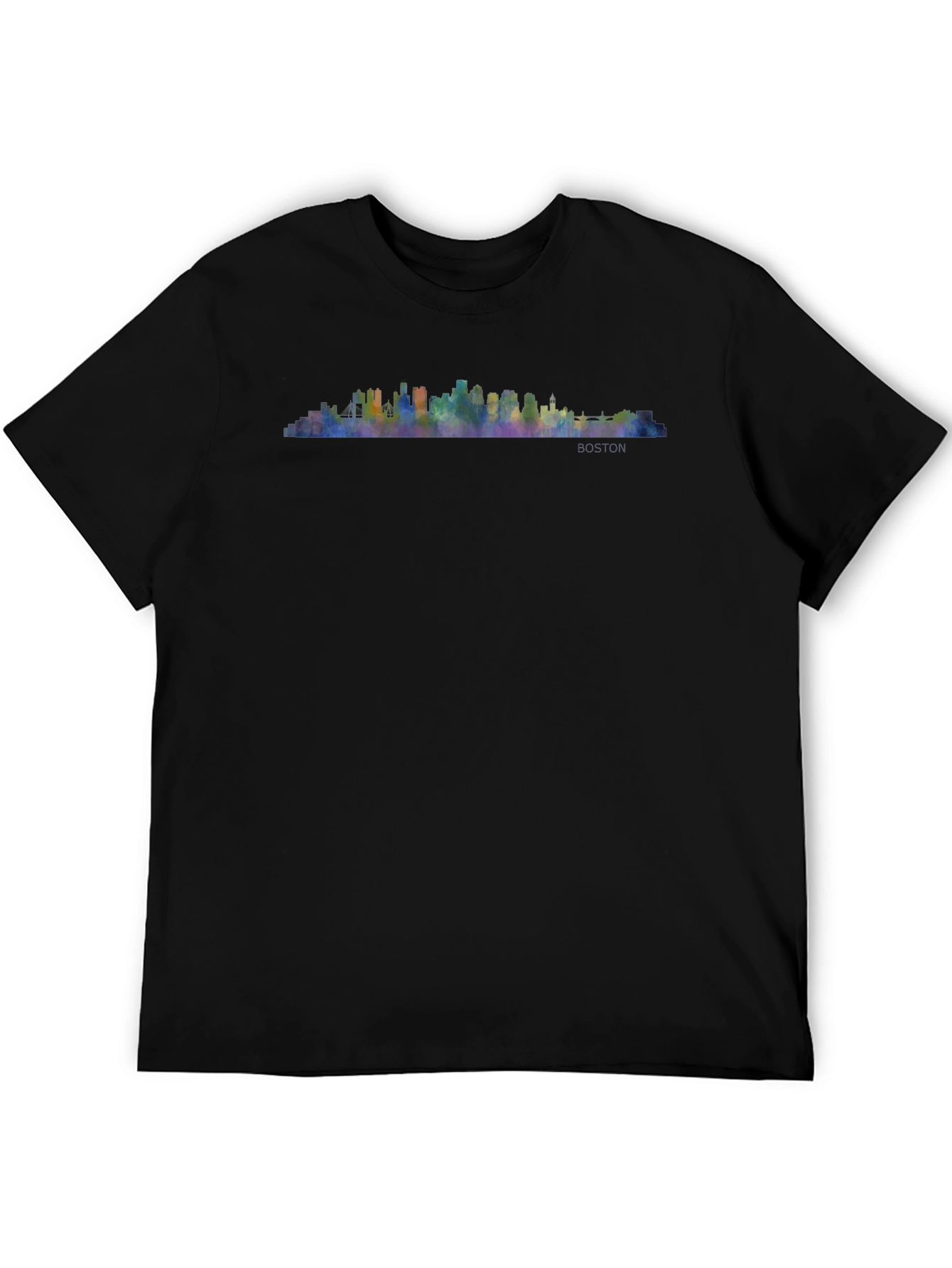 Boston Skyline Graphic Tee - Black