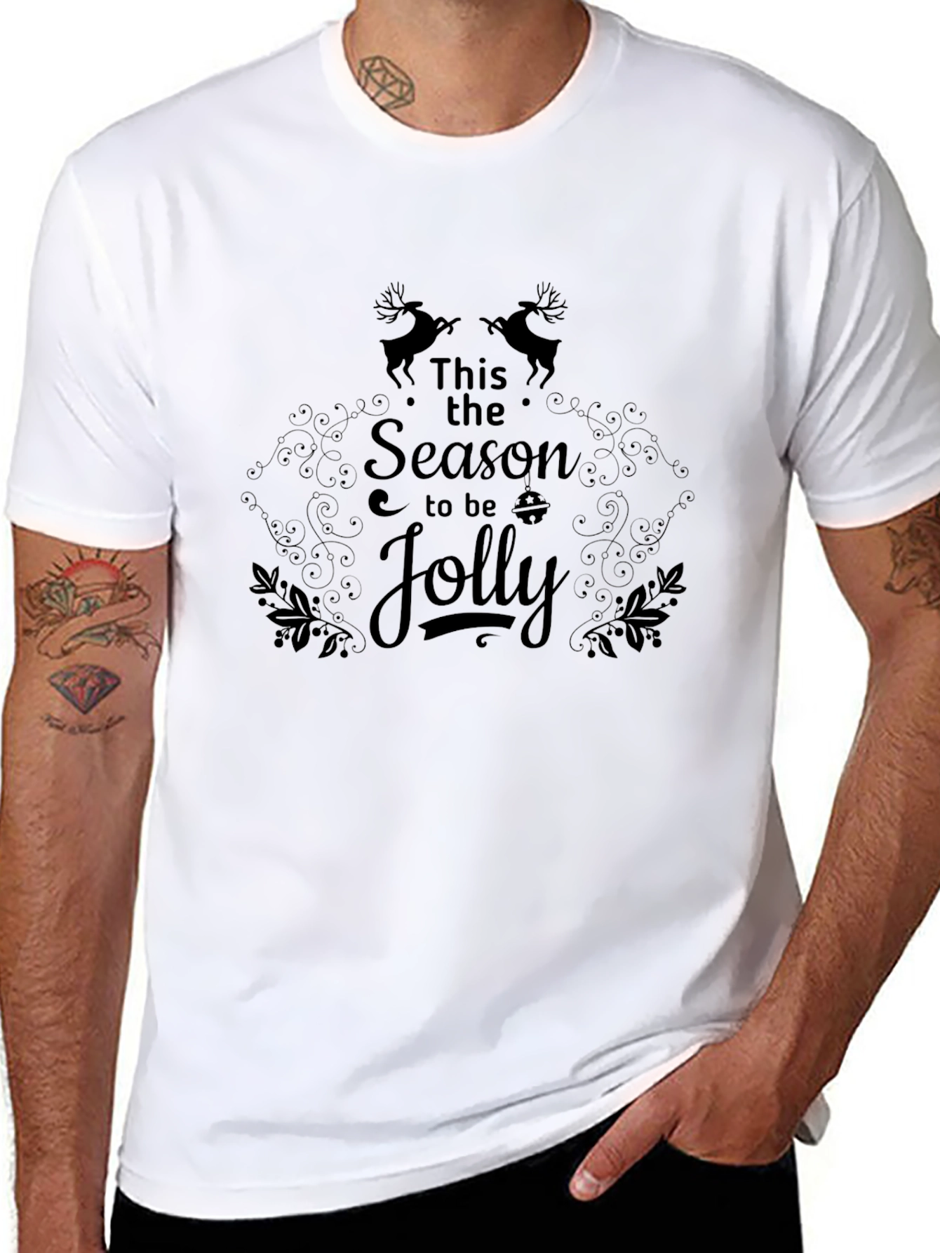 This the Season to be Jolly Black Graphic Tee
