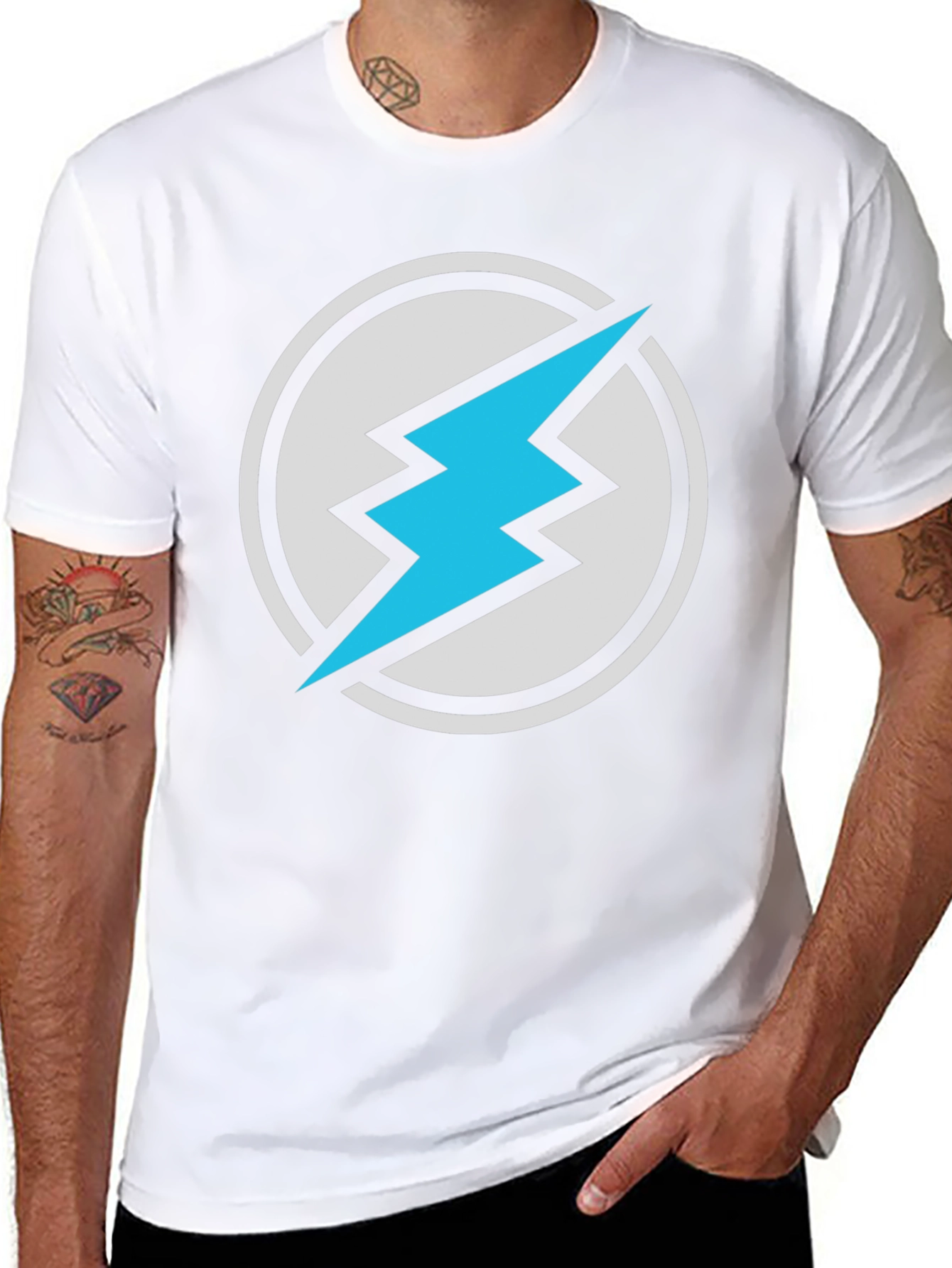 Lightning Bolt Graphic T-Shirt - Black
