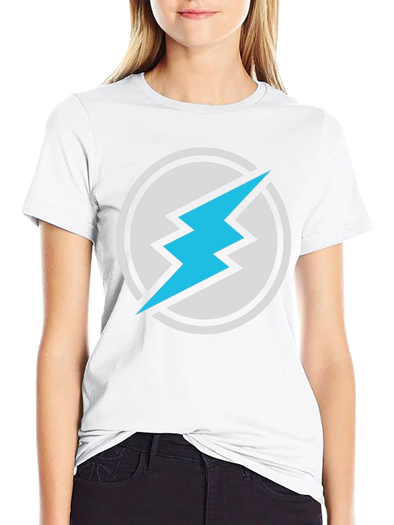 Lightning Bolt Graphic T-Shirt - Black