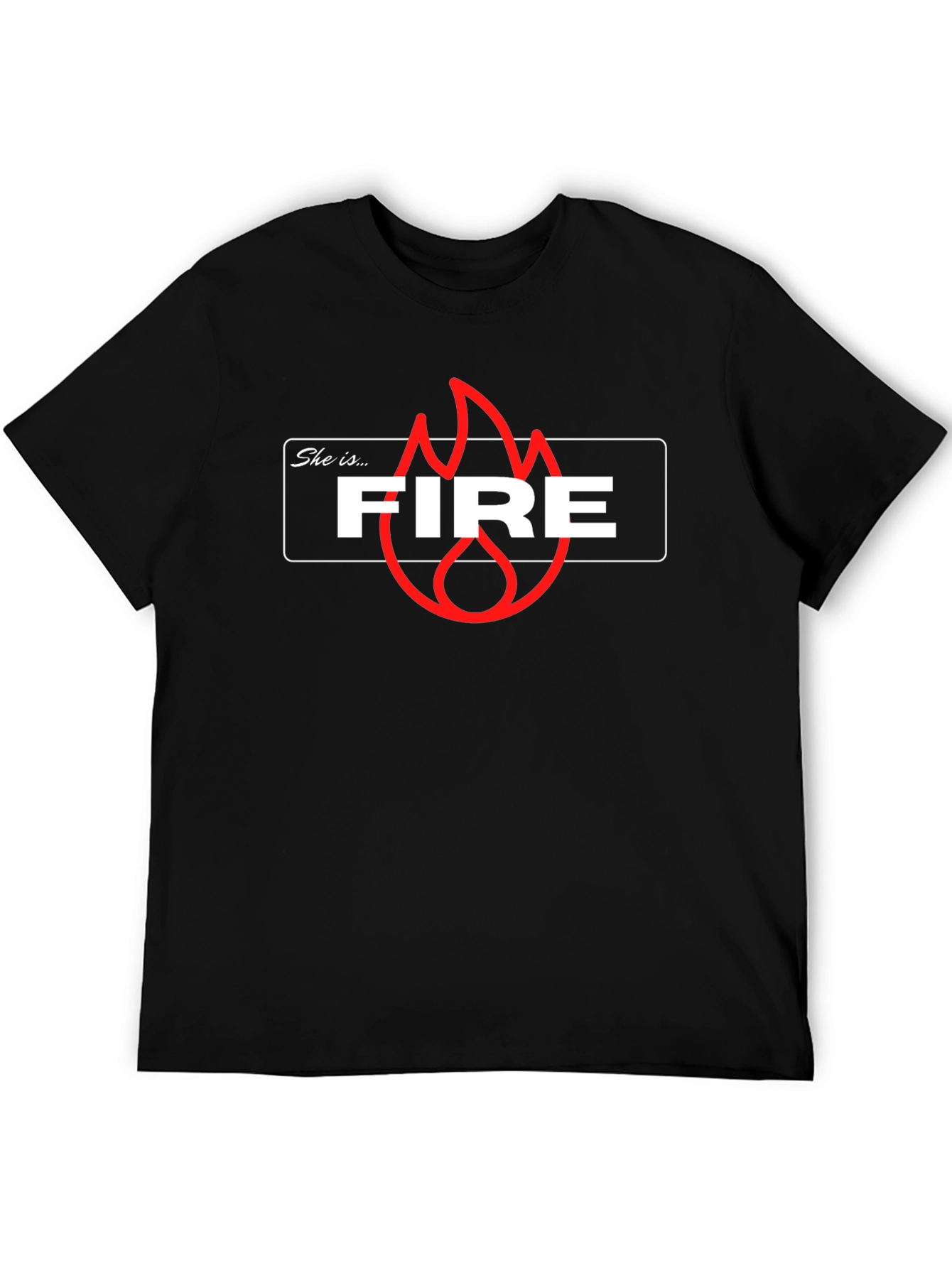 She is Fire Graphic T-Shirt - Trendy Casual Tee