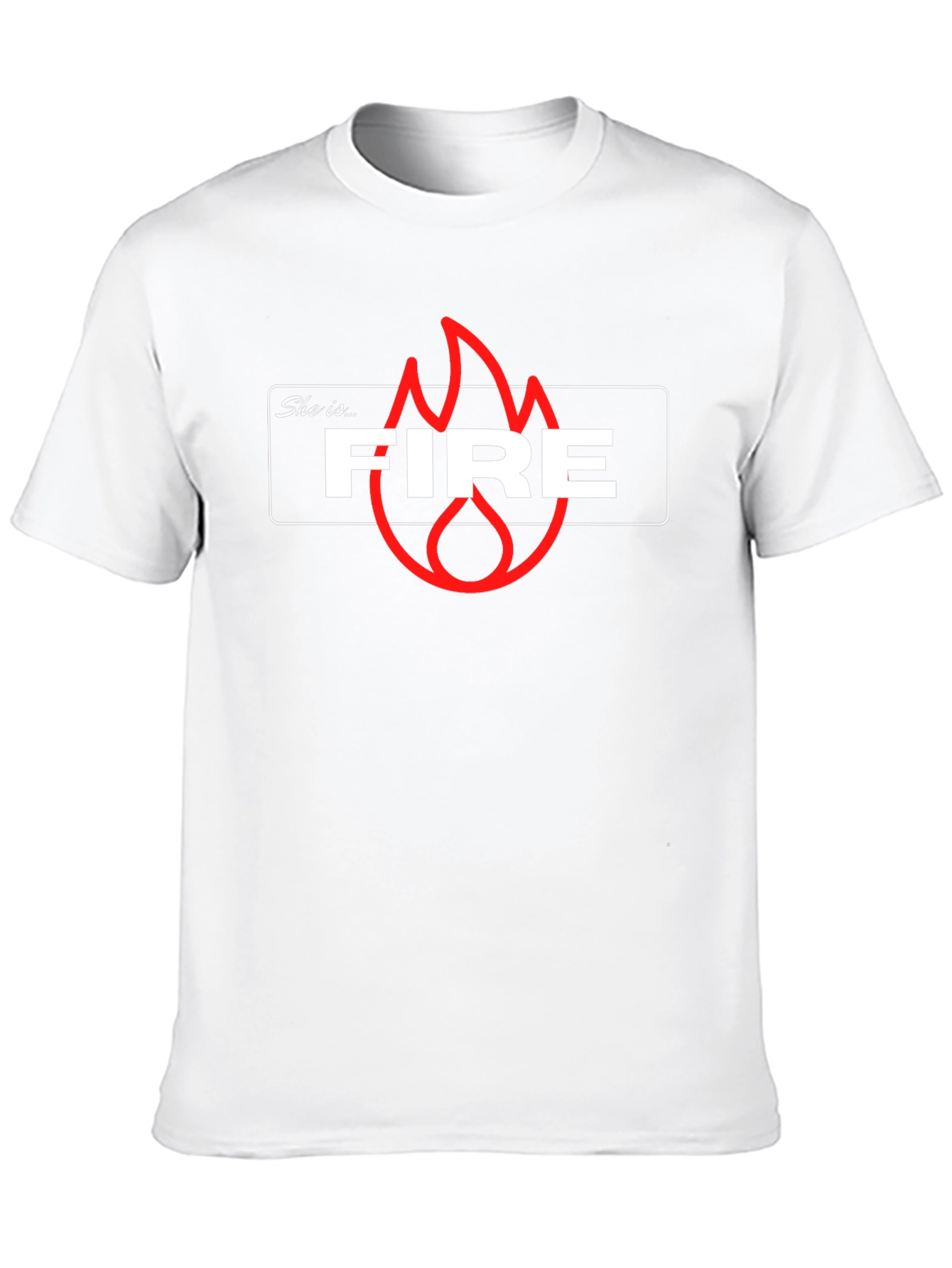 She is Fire Graphic T-Shirt - Trendy Casual Tee