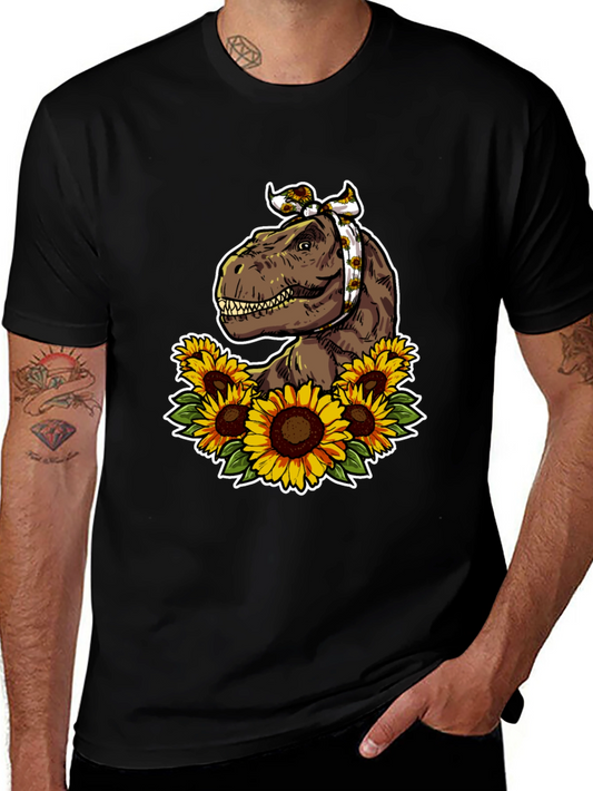 Dino Sunflower Graphic T-Shirt
