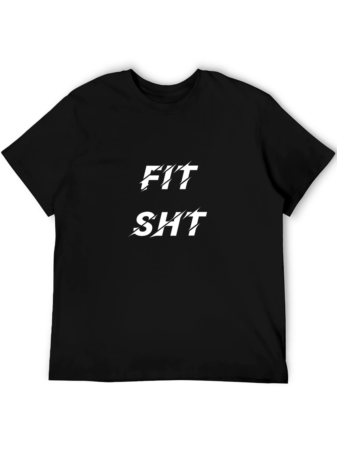 Fit Sht Graphic Print Black T-Shirt