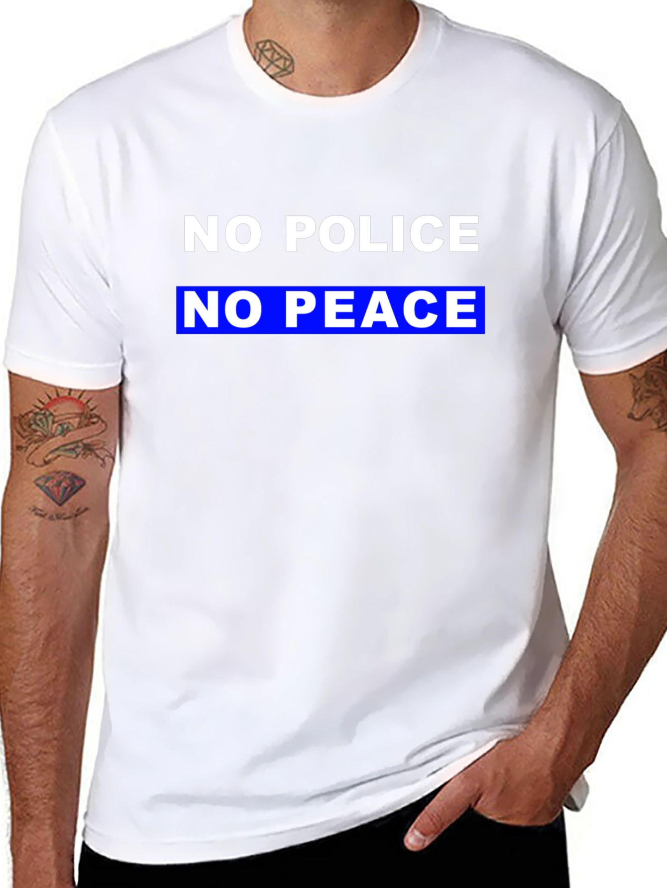 No Police No Peace Slogan T-Shirt