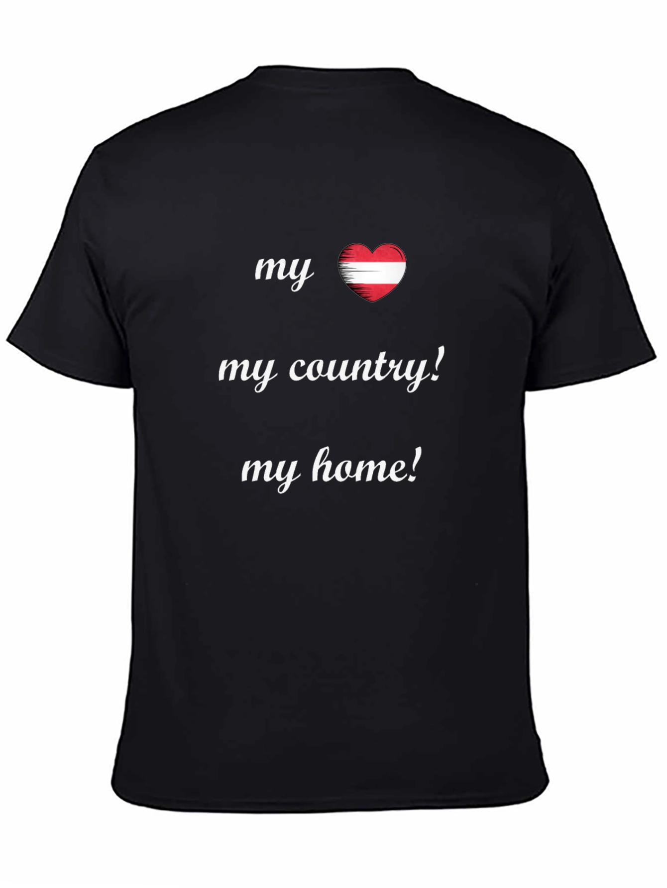 Austria Heart Flag T-Shirt My Country My Home