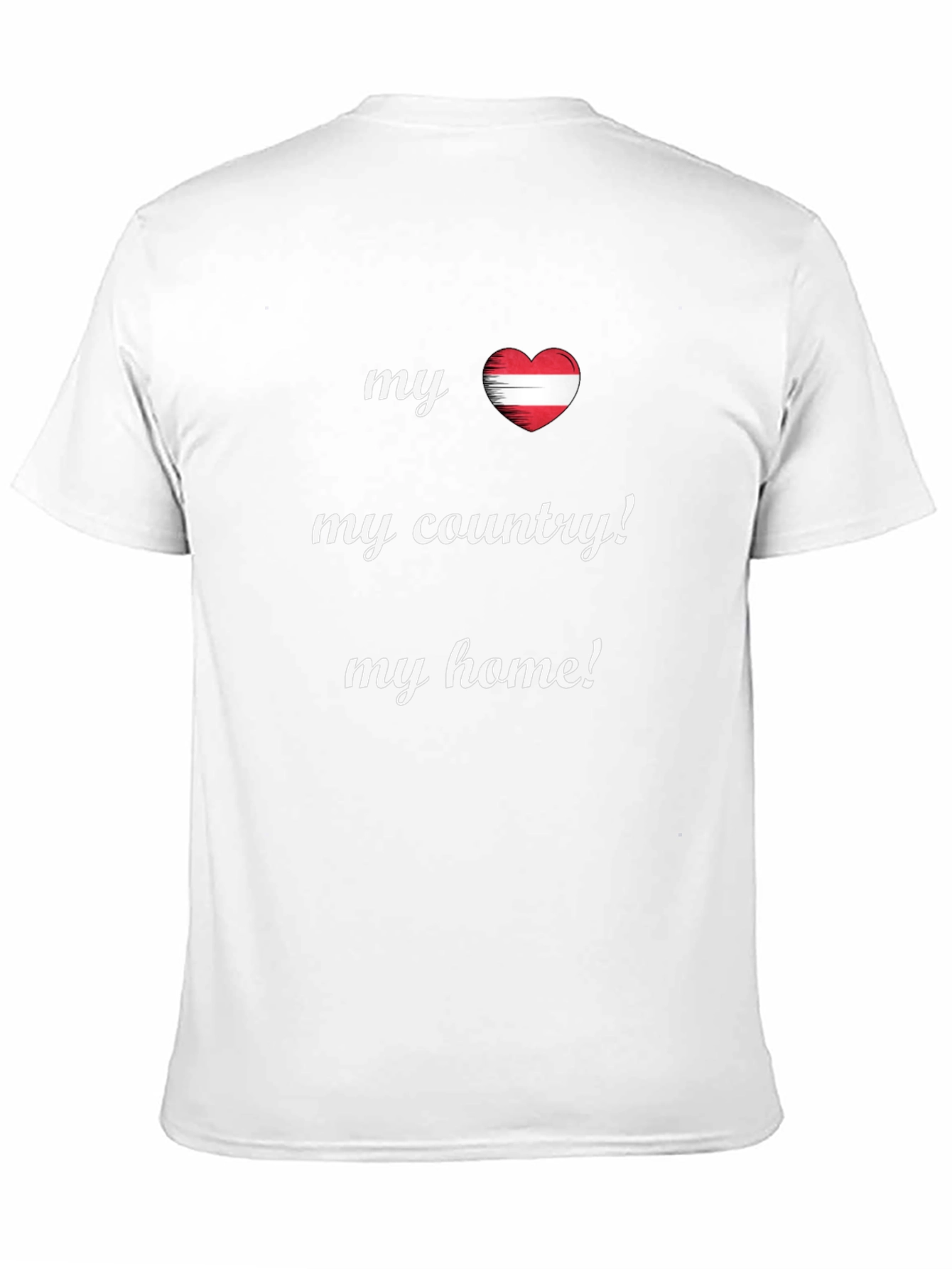 Austria Heart Flag T-Shirt My Country My Home