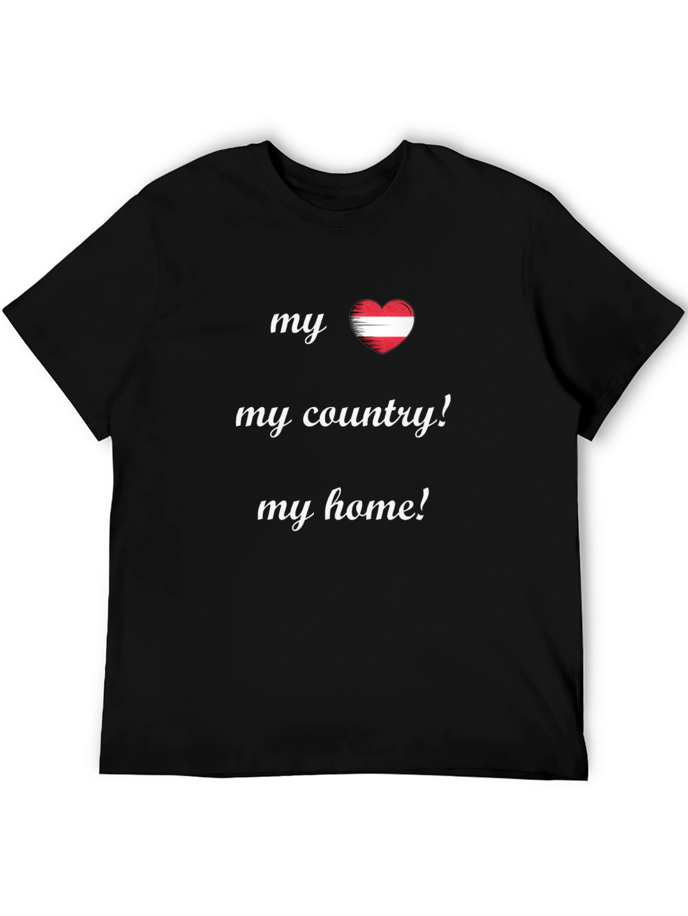 Austria Heart Flag T-Shirt My Country My Home