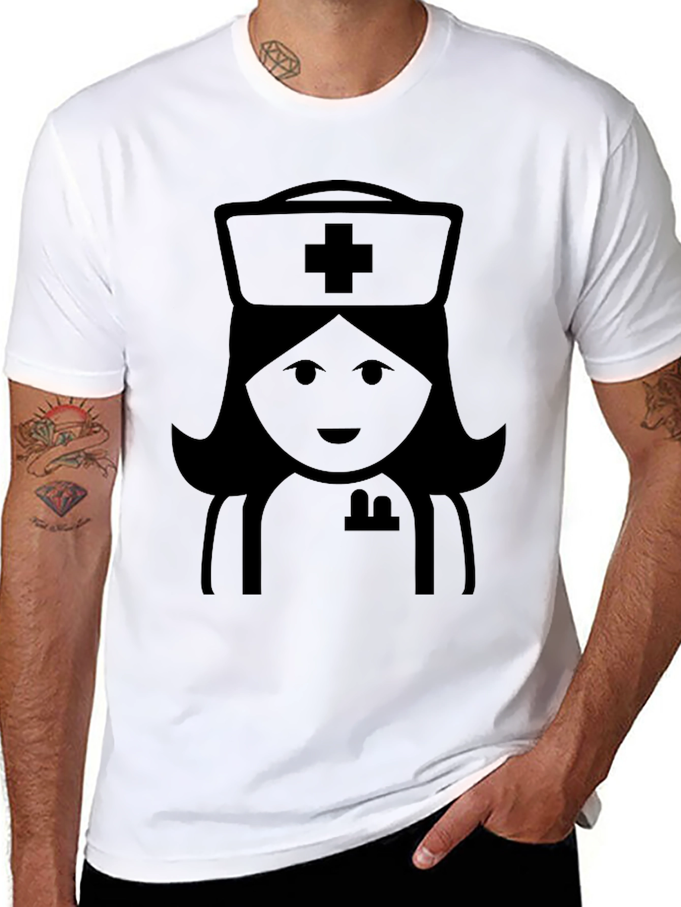 Nurse Icon Black T-Shirt
