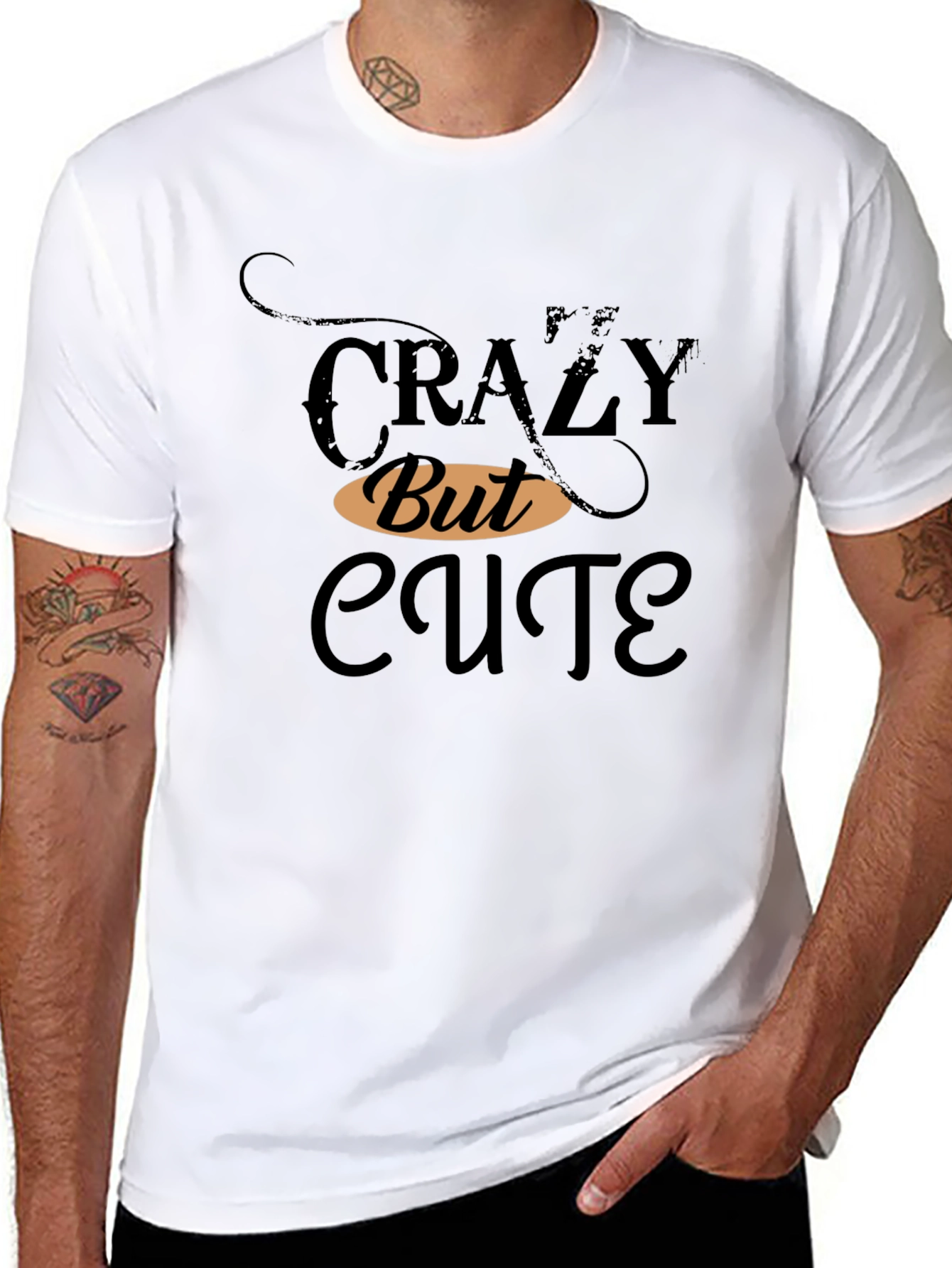 Crazy But Cute Graphic T-Shirt