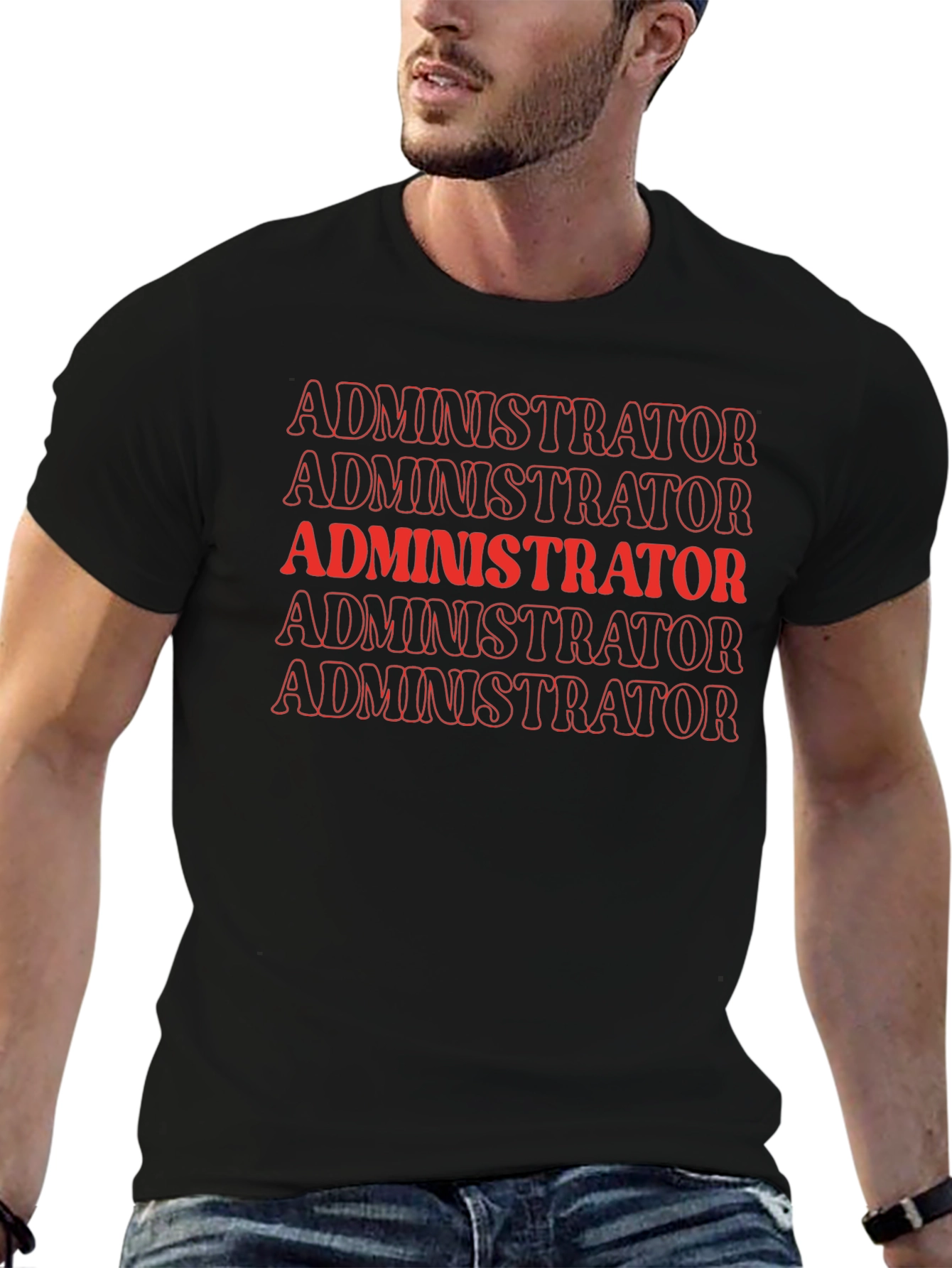 Administrator Tee - Bold Graphic Print T-Shirt