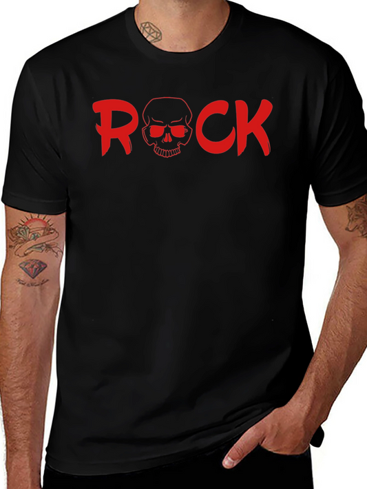 Rock Skull Graphic T-Shirt - Bold & Edgy