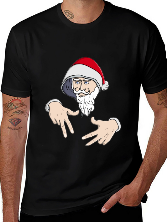 Santa Claus Gangsta T-Shirt Black