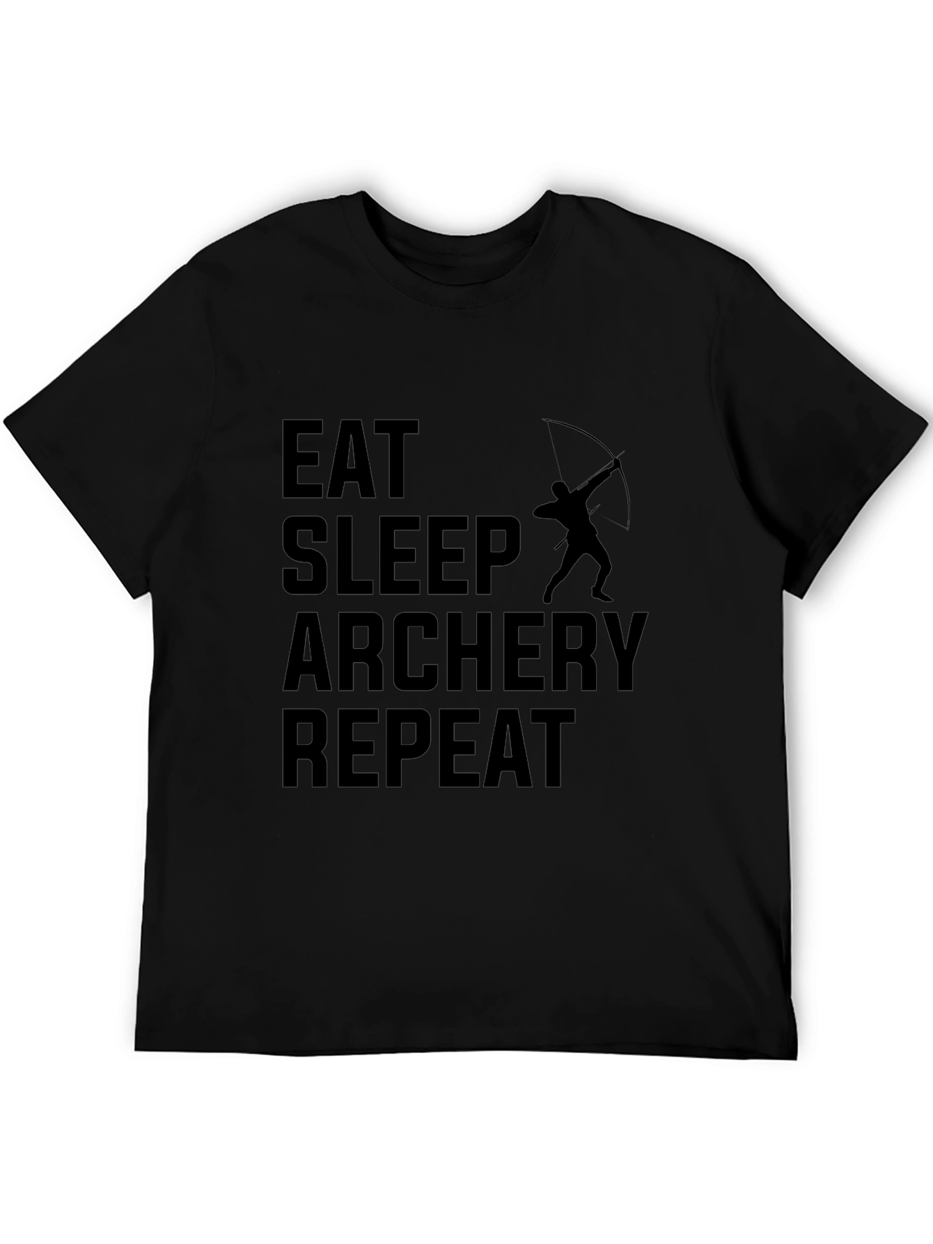 Eat Sleep Archery Repeat Black T-Shirt