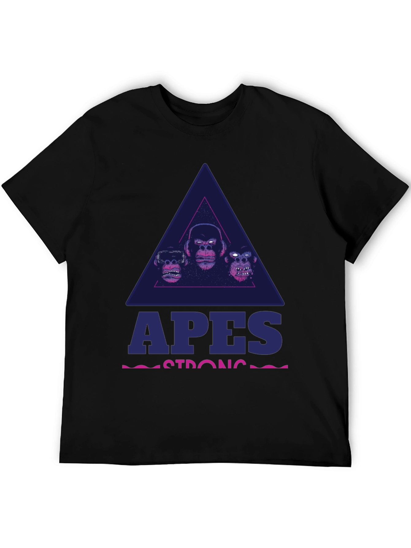 Apes Strong Black Graphic T-Shirt