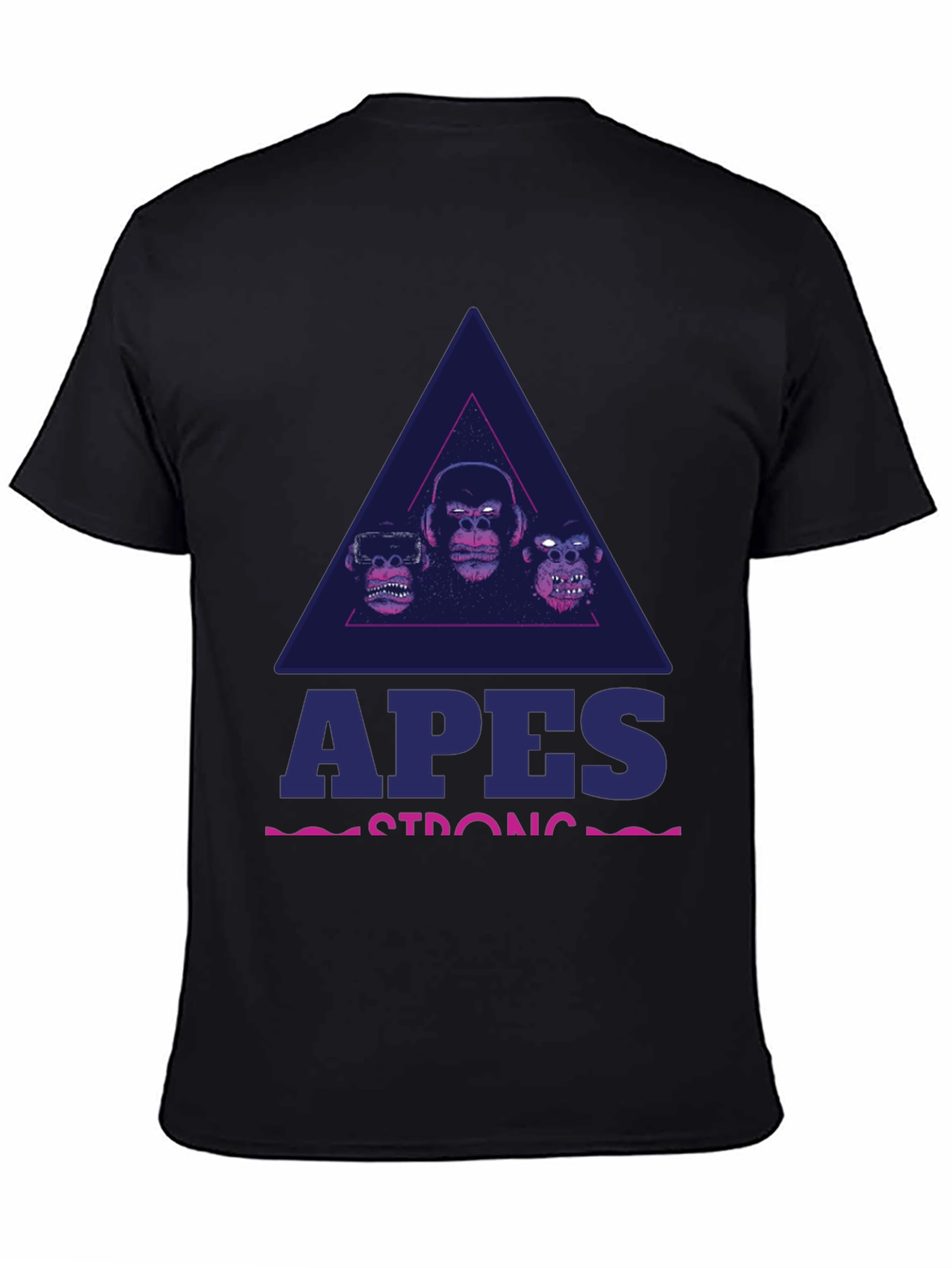 Apes Strong Black Graphic T-Shirt