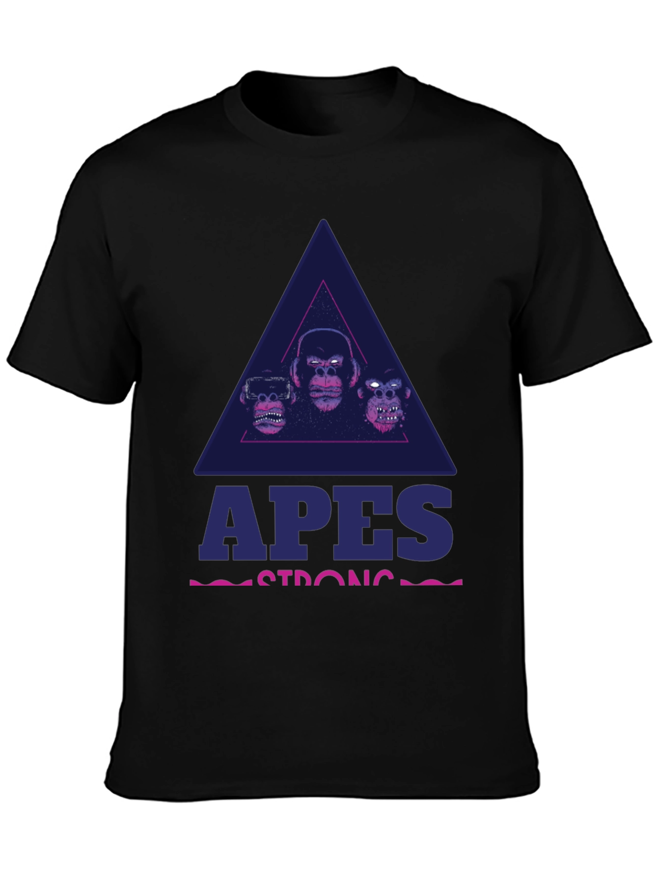 Apes Strong Black Graphic T-Shirt