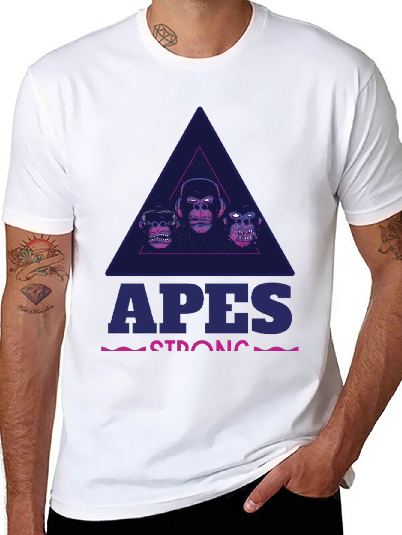Apes Strong Black Graphic T-Shirt